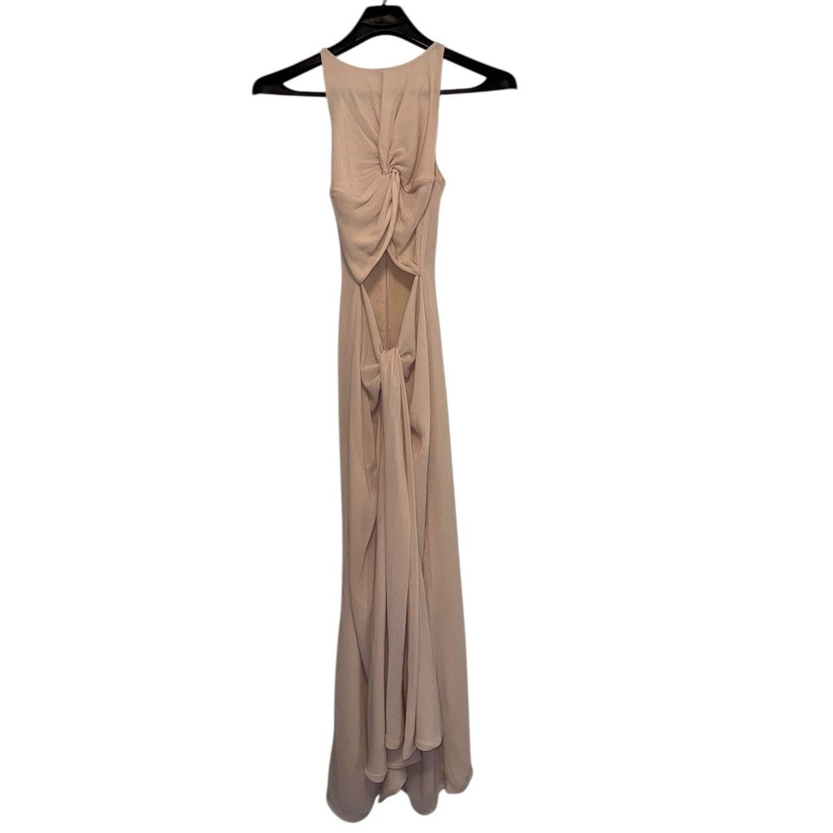 Other ,Andrea Iyamah Aminata Champagne Keyhole Halter Jumpsuit Sm Size 27" / US 4 / IT 40 - 2 Thumbnail