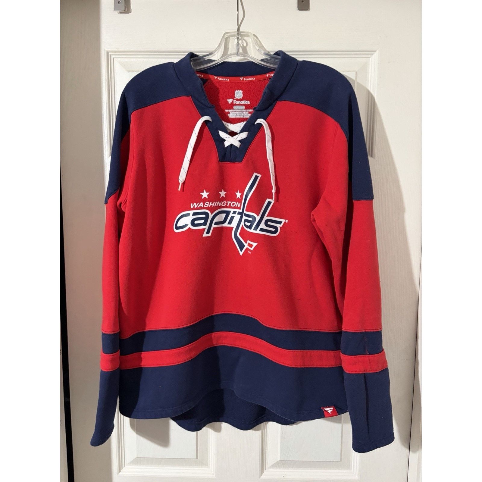 Other Fanatics Womens Washington Capitals Lace-Up Sweatshirt Sz XL Size XL / US 12-14 / IT 48-50 - 1 Thumbnail