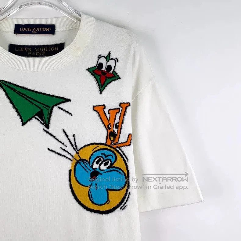 Louis Vuitton Louis Vuitton White Paper Plane Graphic T-shirt. Size US S / EU 44-46 / 1 - 3 Thumbnail