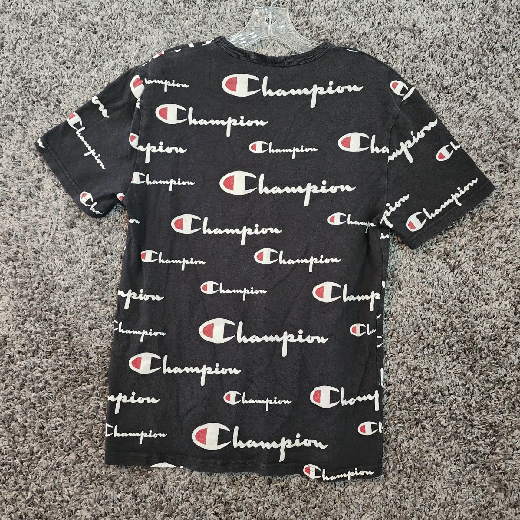 Champion Champion Tee Shirt Black Short Sleeve Logo Printed Men S Size S Size US 29 - 5 Thumbnail