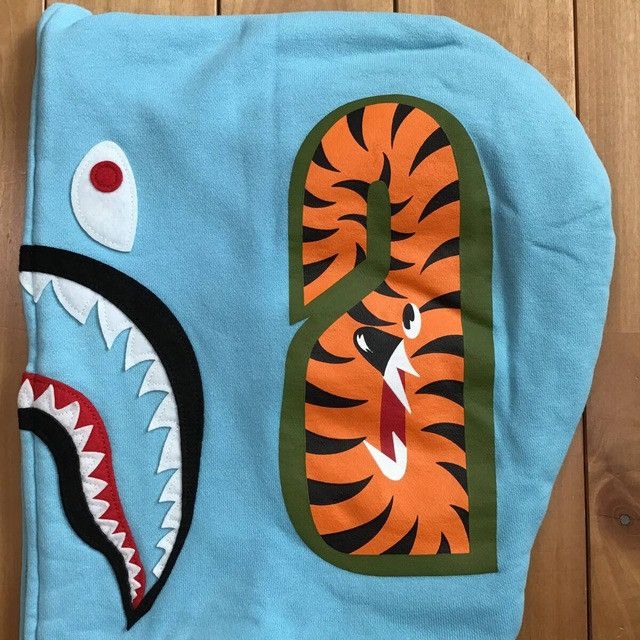 Bape BAPE logo multi fonts shark full zip hoodie a bathing ape Size US L / EU 52-54 / 3 - 6 Thumbnail