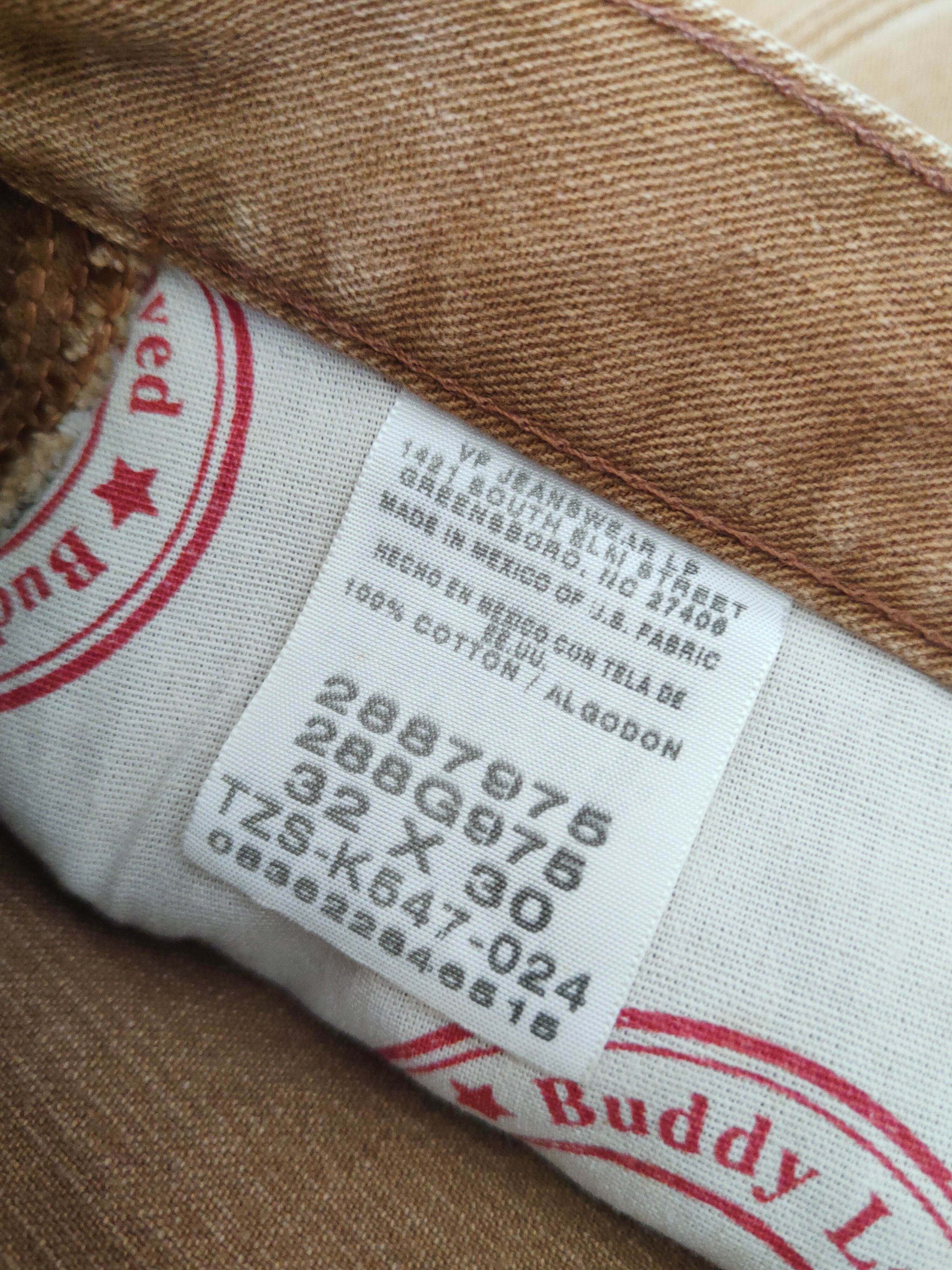 Lee Lee Dungarees Carpenter Brown Distressed Ripped Jeans #W109 Size US 32 / EU 48 - 17 Thumbnail