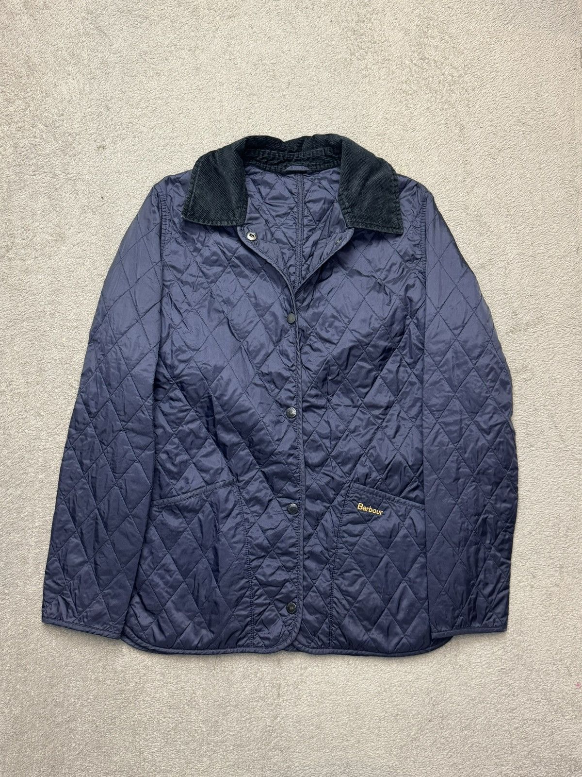 Vintage Barbour Quilted Navy Blue Jacket ysl burberry ralph lauren Size M / US 6-8 / IT 42-44 - 1 Thumbnail