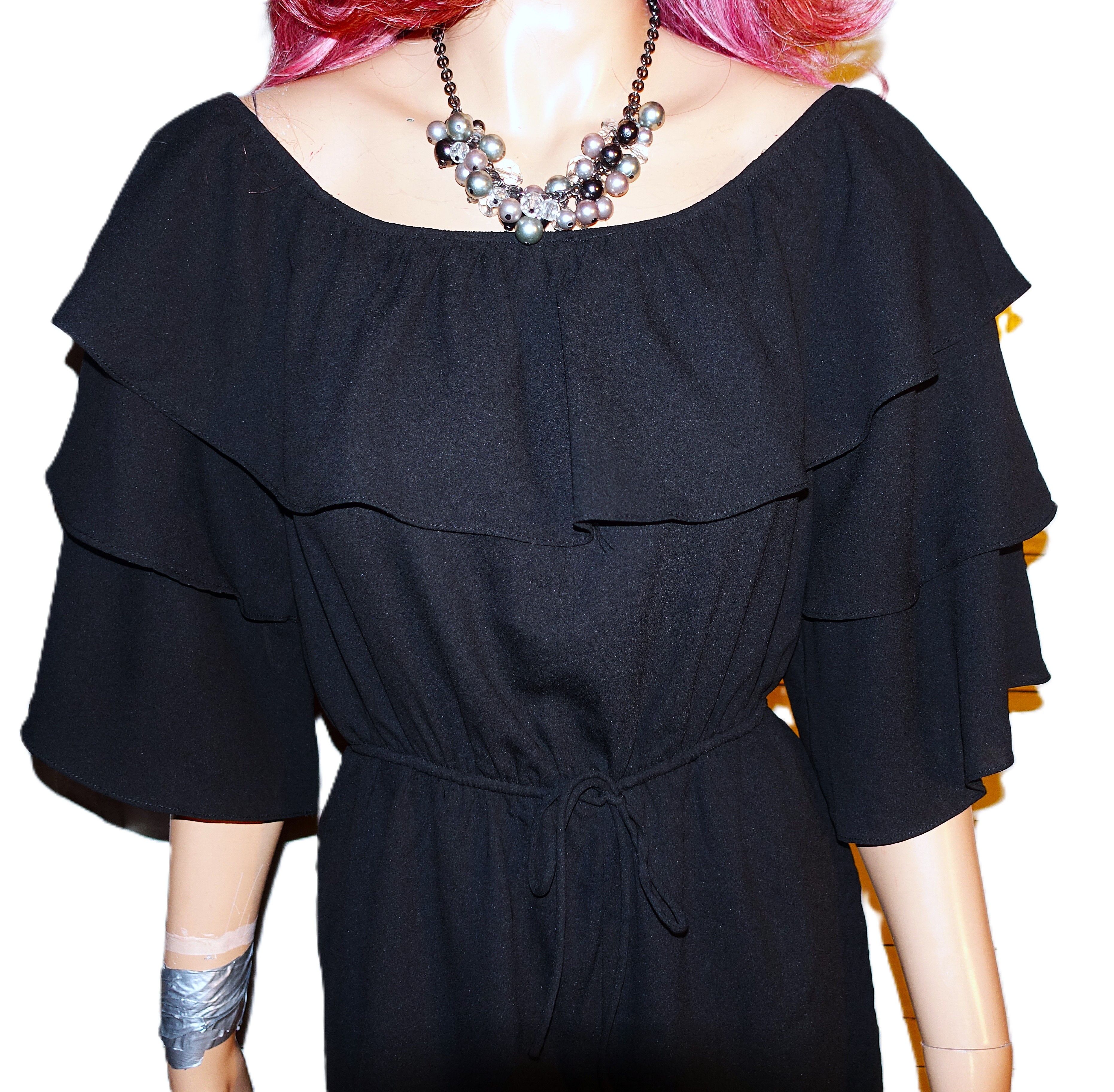 Other Honey Belle Black Ruffle Romper S Size 24" / US 00 / IT 34 - 3 Thumbnail