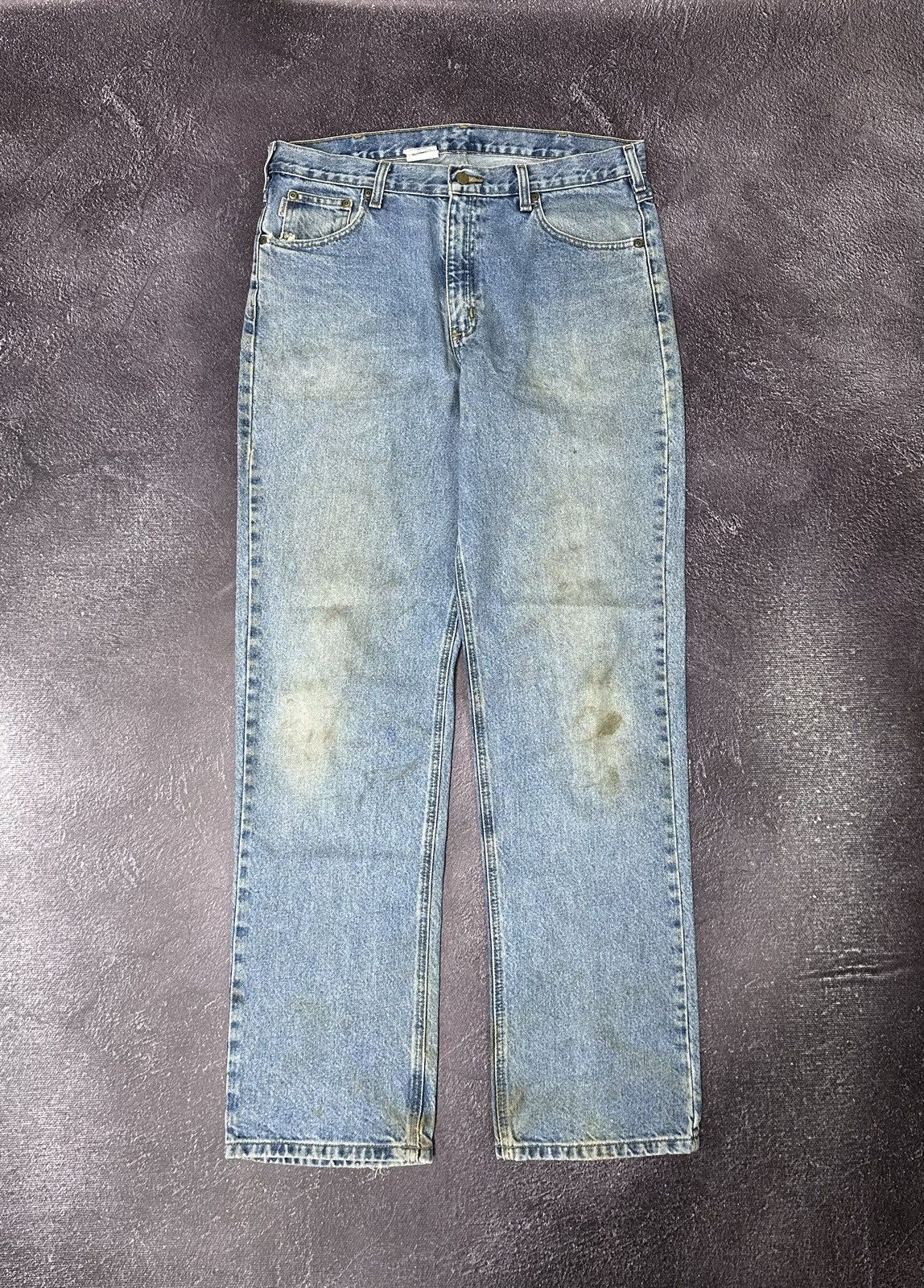Carhartt Vintage Carhartt USA Light Blue Denim Faded Opium Work Jeans Size US 36 / EU 52 - 2 Thumbnail