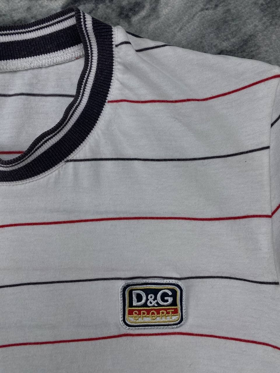 Dolce & Gabbana Vintage Dolce Gabbana Striped DG T-Shirt Men Size 48 White Size US M / EU 48-50 / 2 - 8 Thumbnail