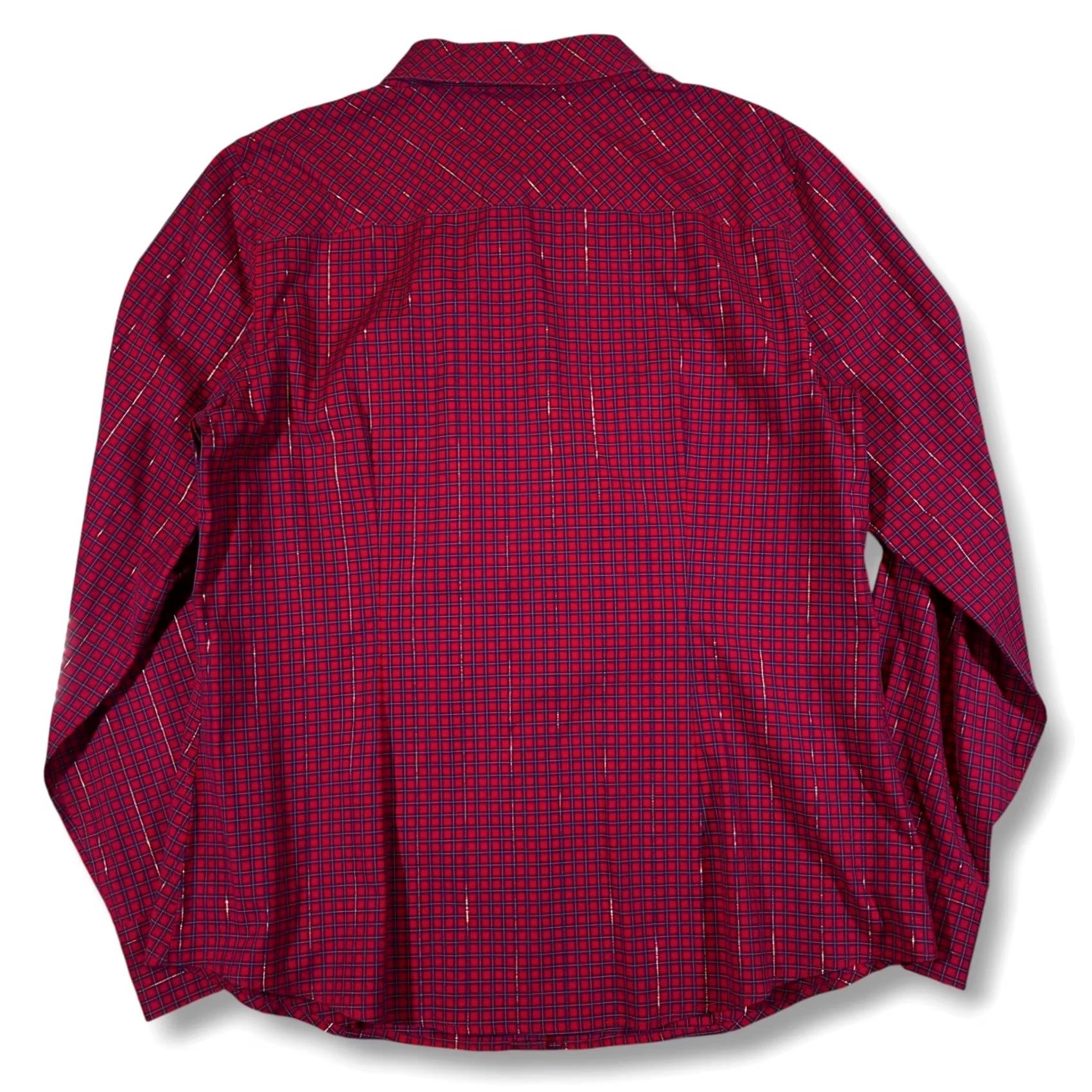 Talbots Talbots Red Plaid Button Down Shirt Women's 10 Wrinkle Resistant Metallic Size L / US 10 / IT 46 - 3 Thumbnail