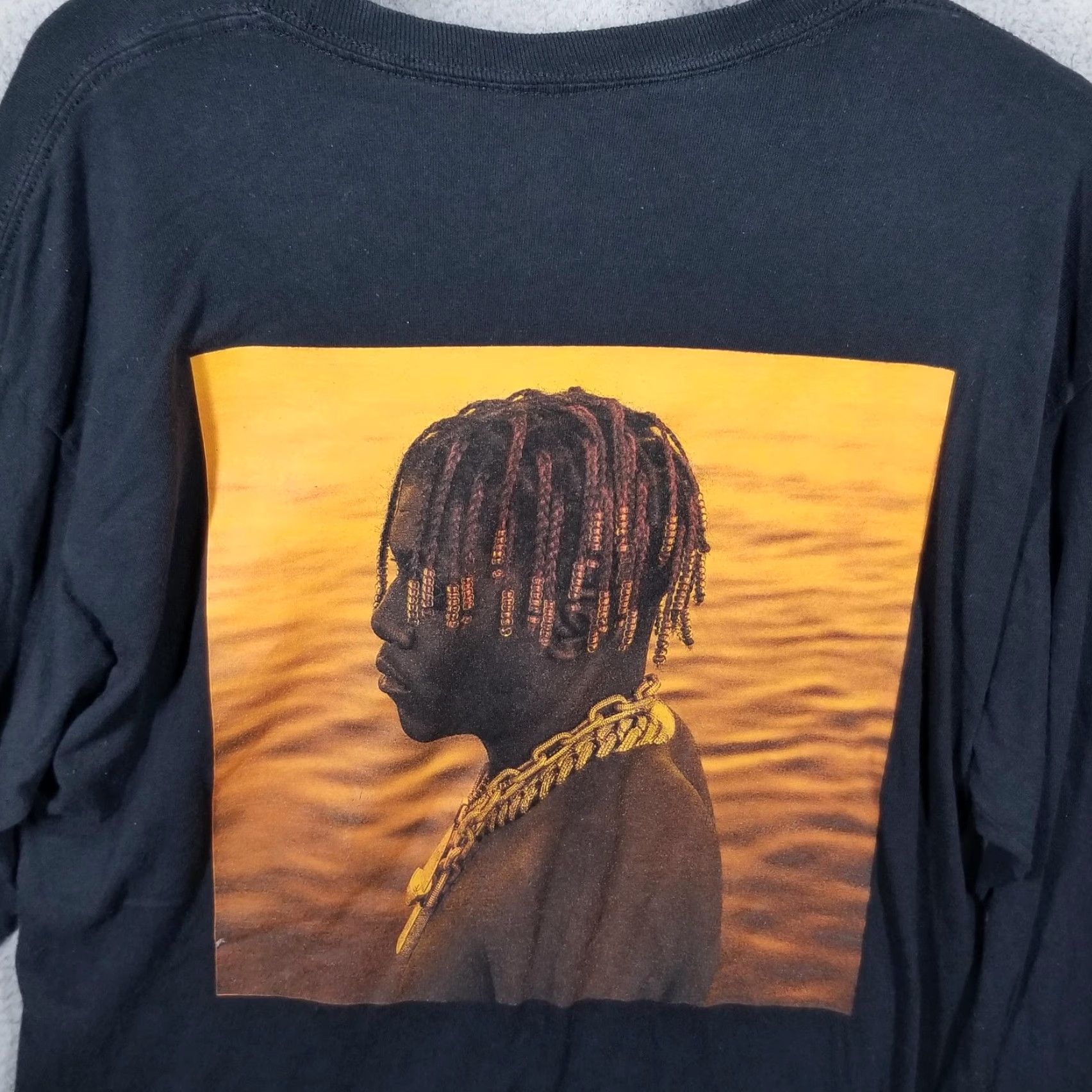 Vintage LB2 Merchandise King Boat Shirt Mens Medium Black Long Sleeve Crew Neck Graphic Print 90s Concert Theme Music Shirt Men Size US M / EU 48-50 / 2 - 3 Thumbnail
