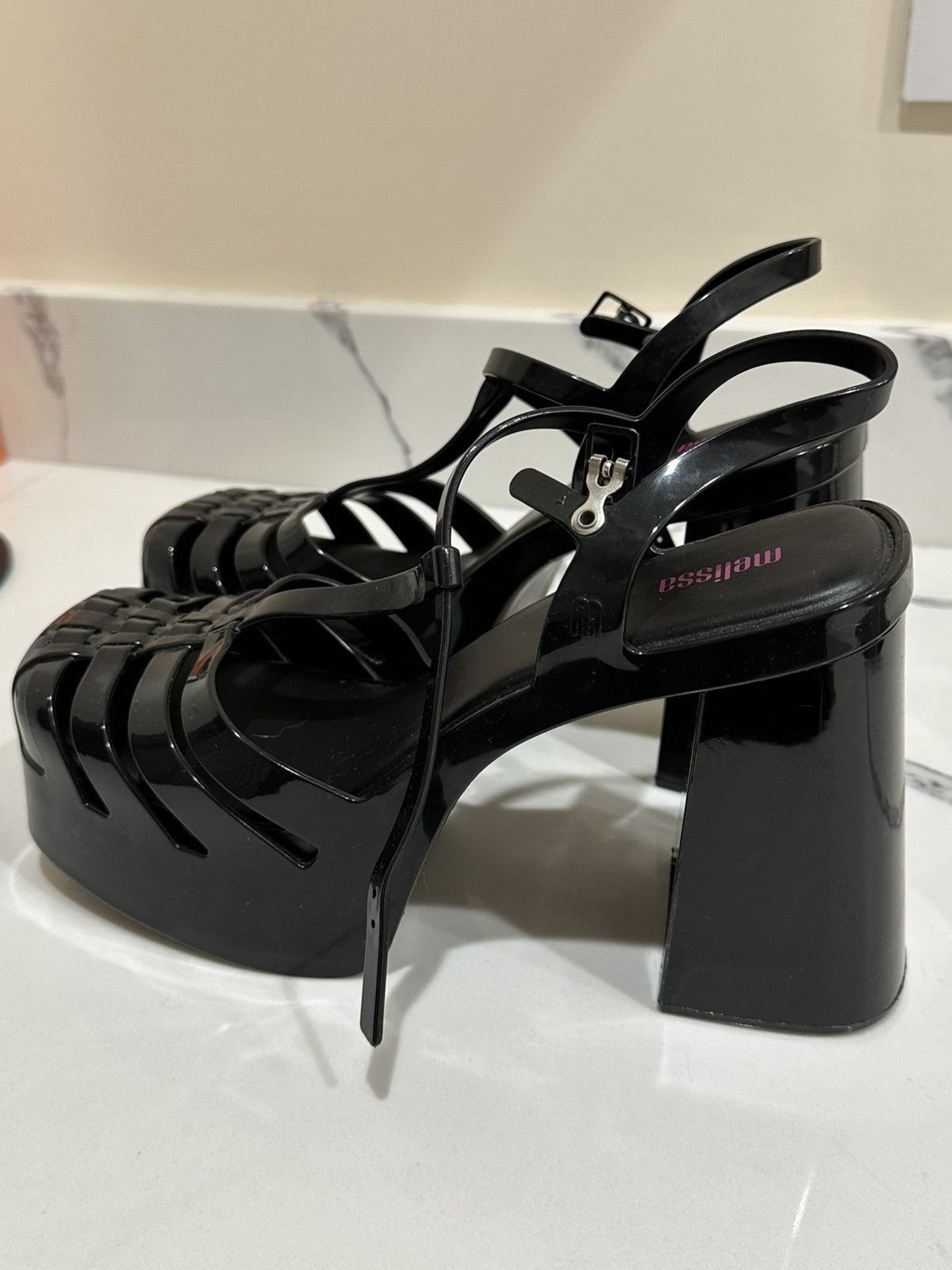 Melissa Melissa Black Party Heel Platforms Size US 10 / IT 40 - 3 Thumbnail