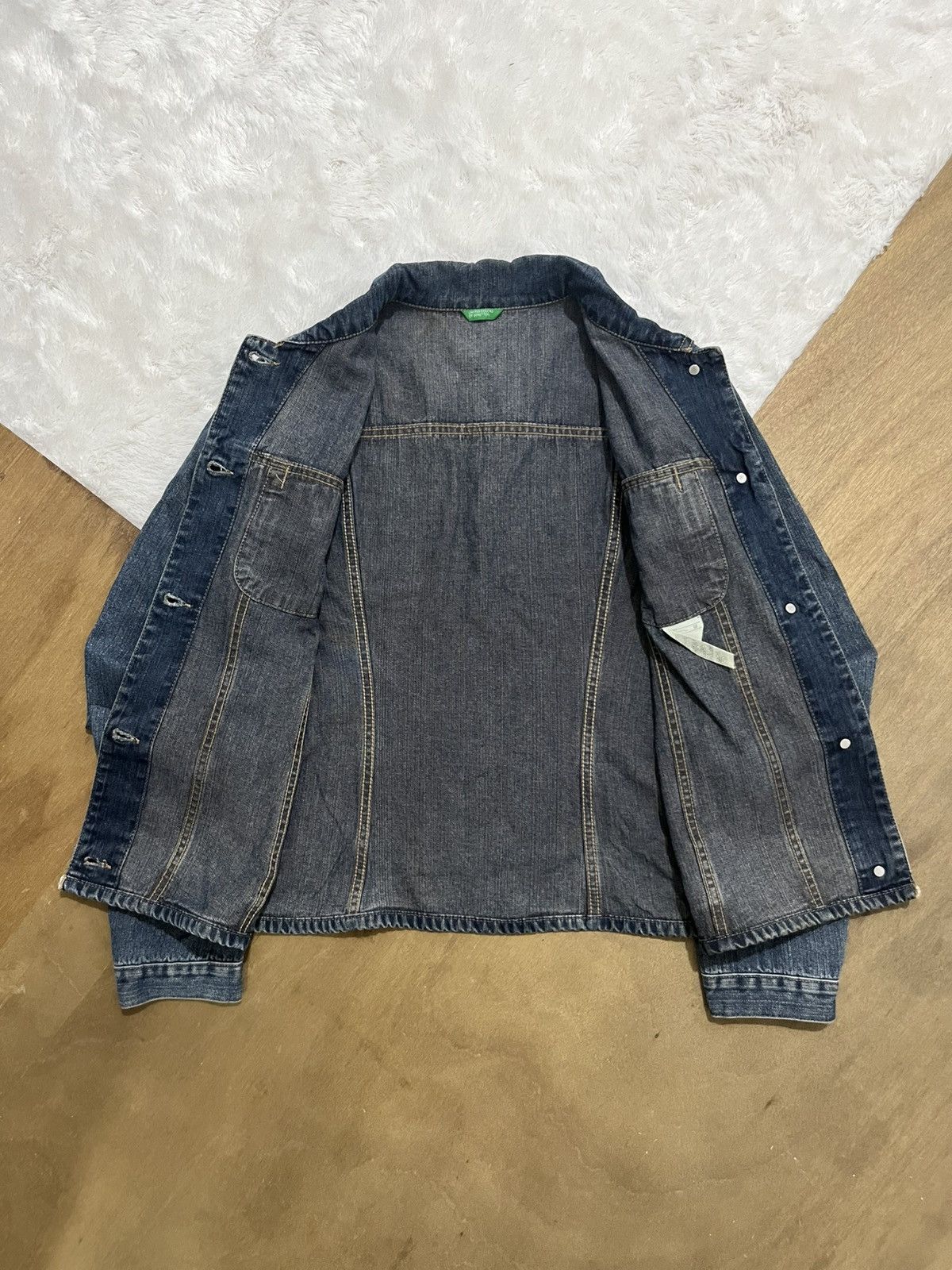 Other Benetton Denim Jacket Made in Italy Size M Size M / US 6-8 / IT 42-44 - 4 Thumbnail
