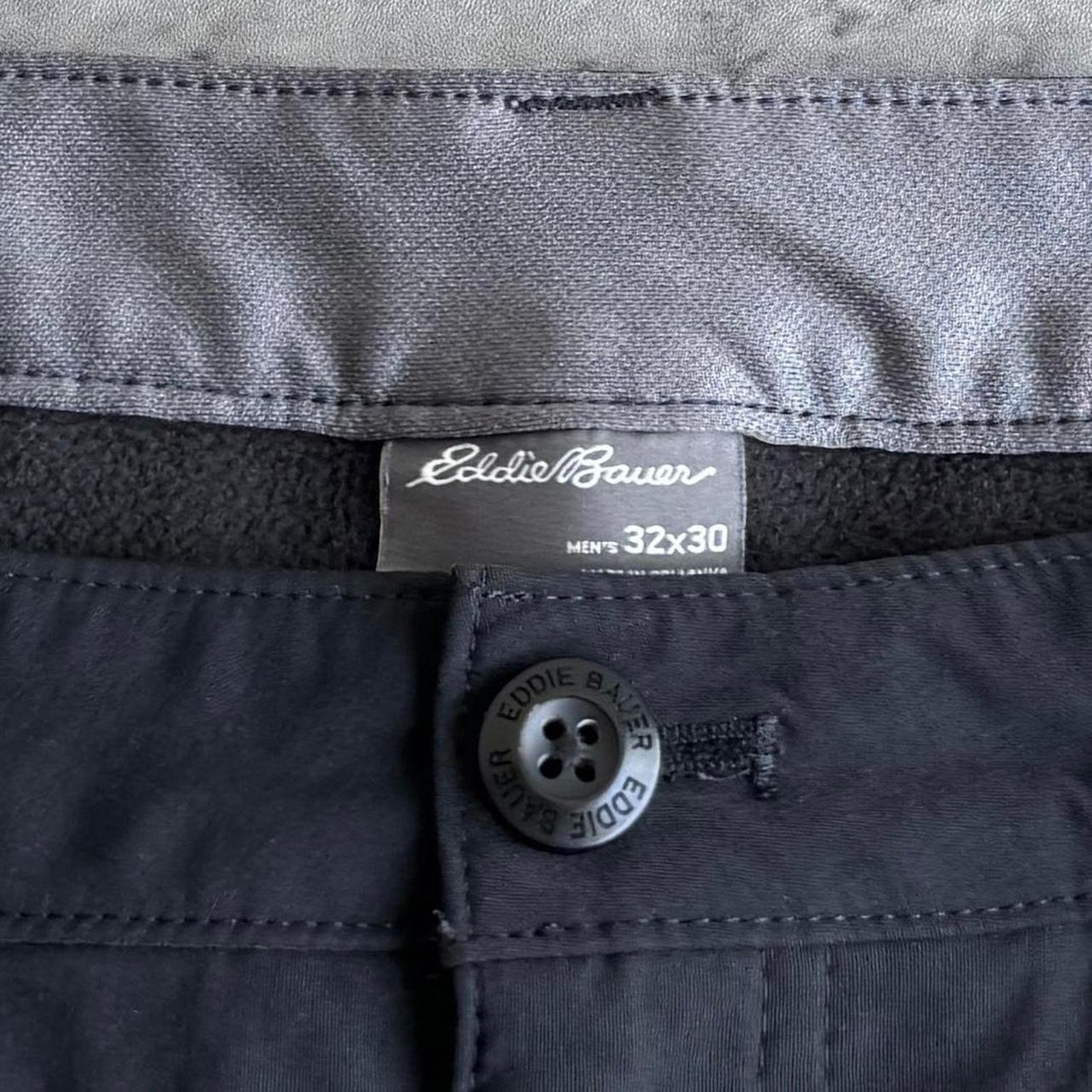Eddie Bauer × The North Face × Vintage Vintage Y2K Eddie Bauer Black Fleece Lined Lightweight Pants Size US 32 / EU 48 - 4 Thumbnail