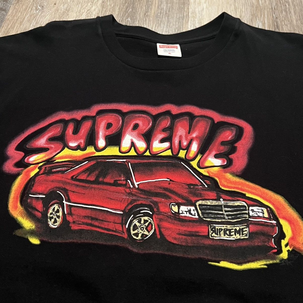 Supreme Supreme Benz tee Mercedes 190e tee 2014 airbrush car tee Size US XL / EU 56 / 4 - 11 Thumbnail