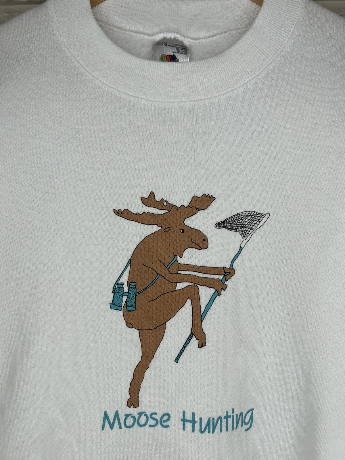 Vintage Vintage 90s Moose Hunting Funny Crewneck Size US XXL / EU 58 / 5 - 3 Thumbnail