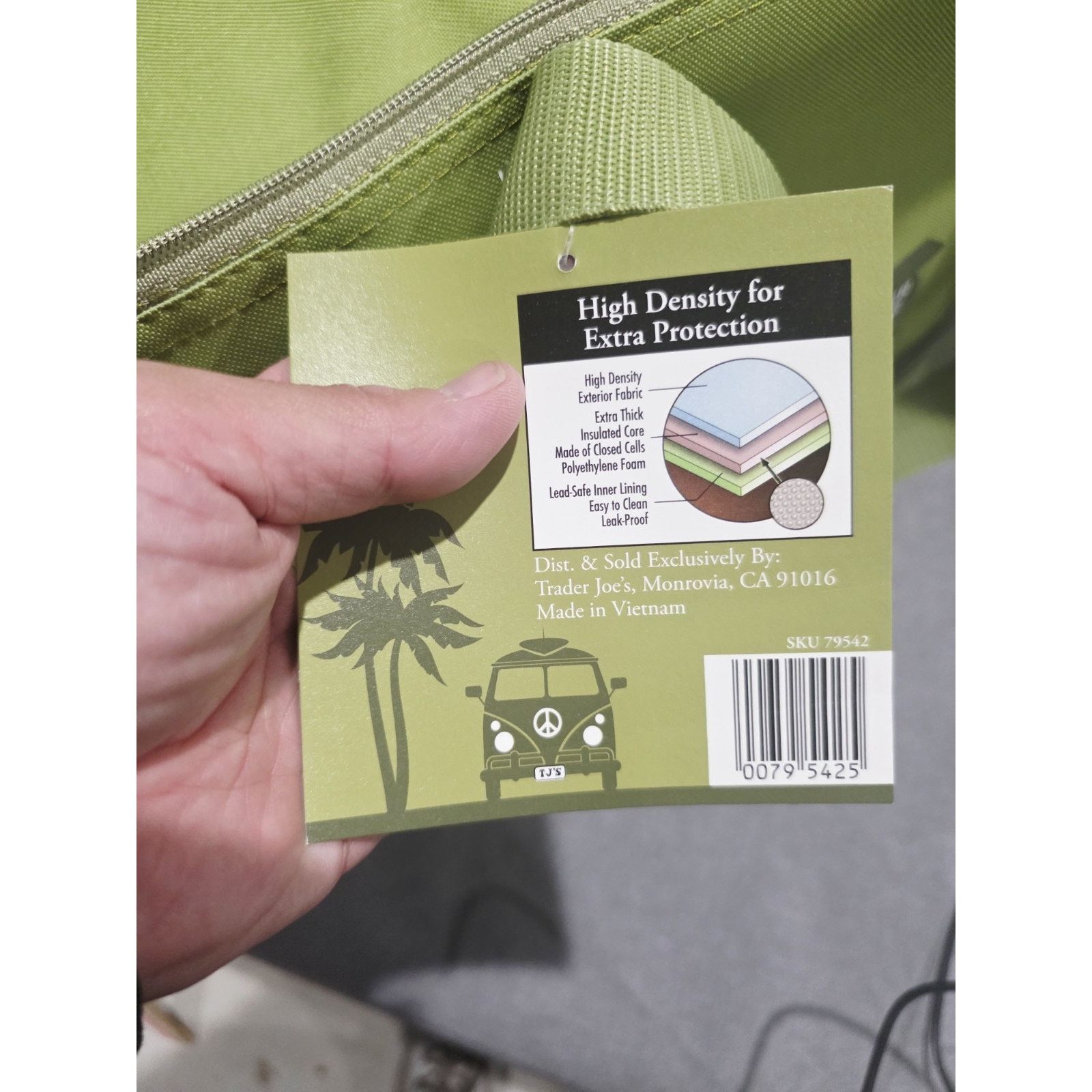 Other Trader Joe's Reusable Large Insulated Cooler Tote Bag Olive Size ONE SIZE - 9 Thumbnail