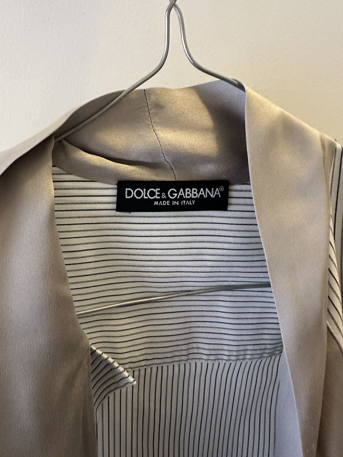 Dolce & Gabbana Dolce & Gabbana Striped Shirt with Satin Details – Size 38 Size XS / US 0-2 / IT 36-38 - 3 Thumbnail