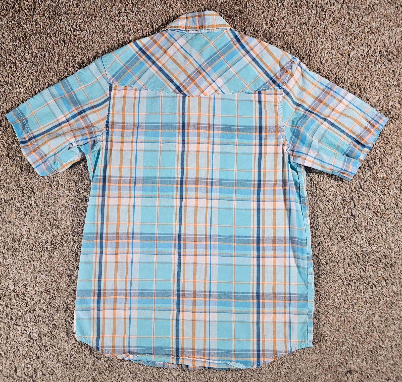 Old Navy Old Navy Blue Button Up Short Sleeve Boy L Pearl Snap Pocket Size US L / EU 52-54 / 3 - 6 Thumbnail