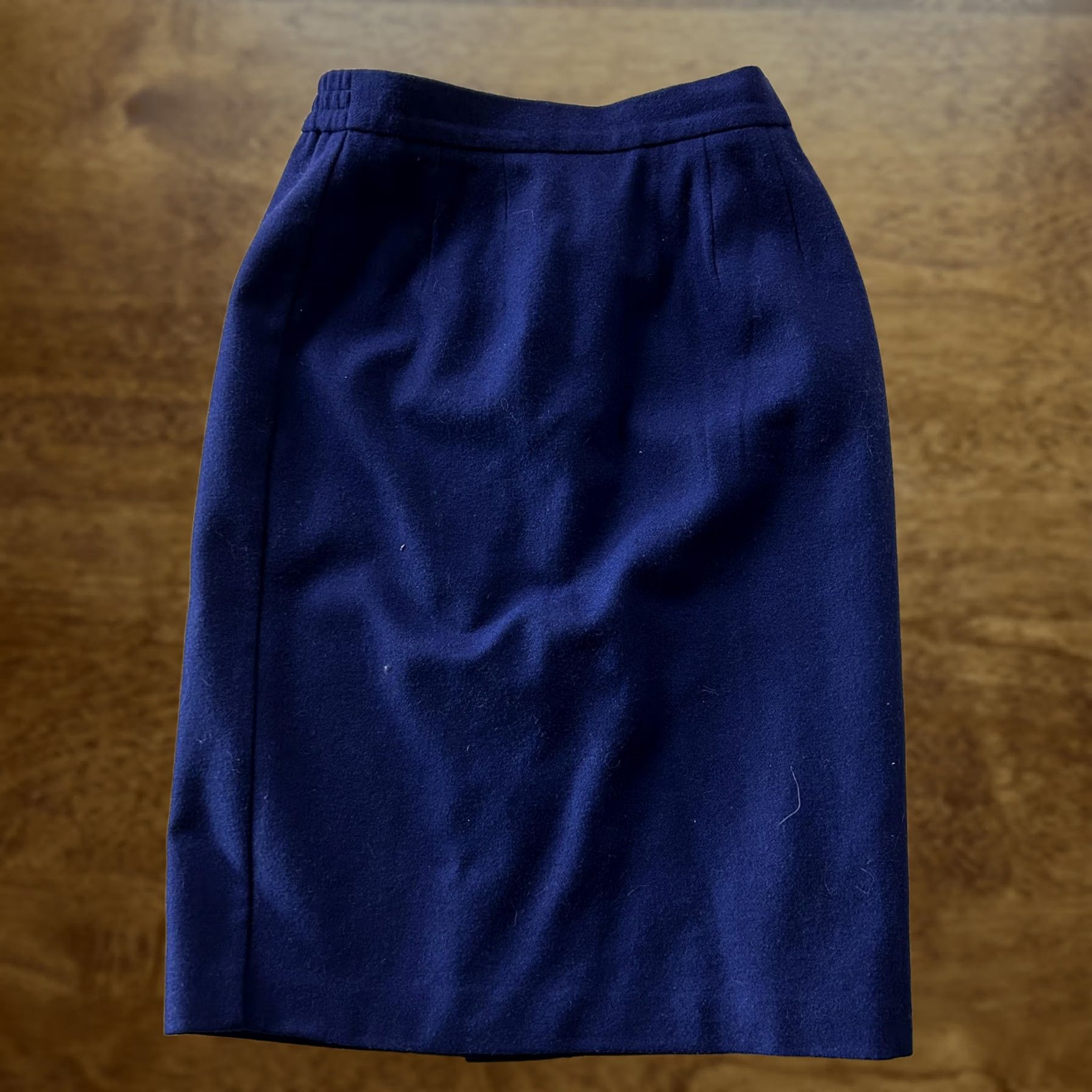 Vintage VINTAGE Panther Skirt Womens 6 Petite Blue Wool Pencil Midi Lined Office Work Size 28" / US 6 / IT 42 - 1 Thumbnail