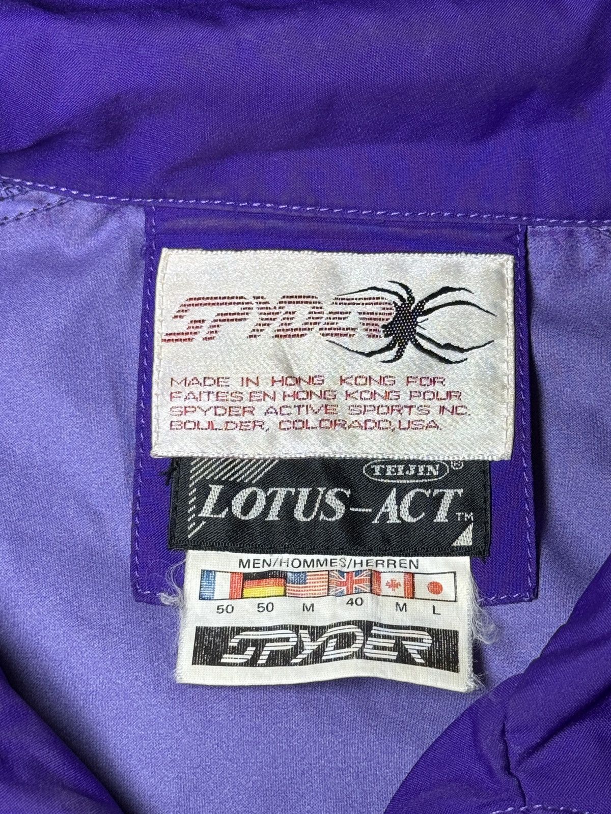 Spyder Vintage Spyder Lotus Act 90s Purple Med Windbreaker Jacket Size US M / EU 48-50 / 2 - 3 Thumbnail