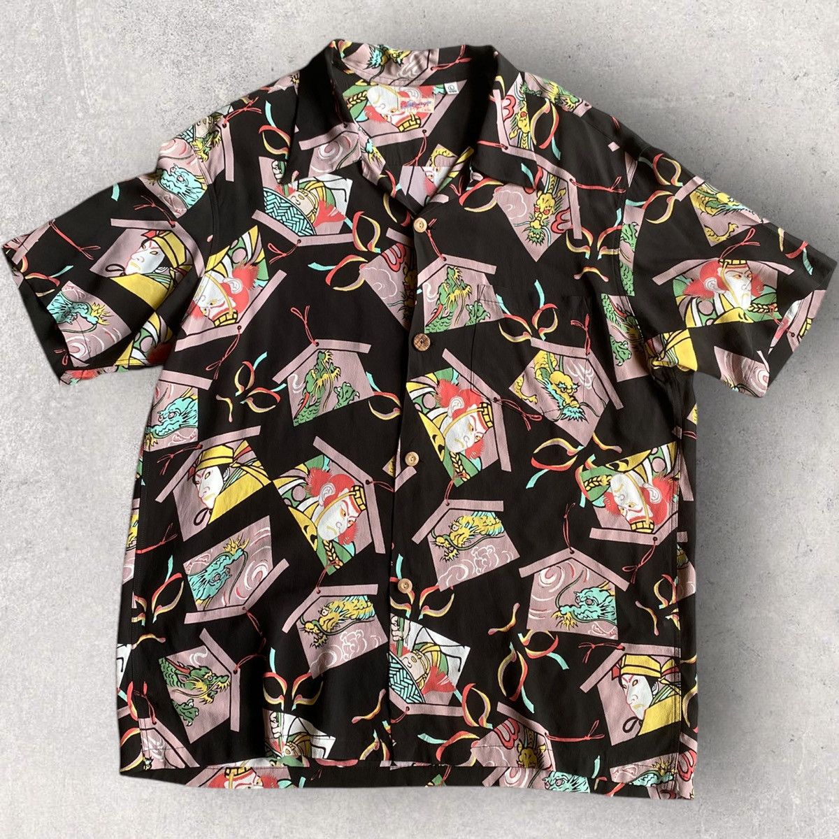 Sun Surf × Toyo Enterprises Kabuki/dragon Rayon Shirt Size US L / EU 52-54 / 3 - 2 Thumbnail
