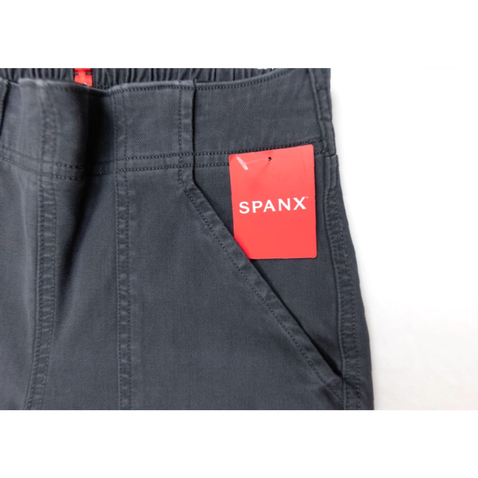 Spanx Spanx Women’s Cargo Jogger Pants - Stretch Twill, Gray, XS, High Rise, 5-Pocket, Regular Fit - Denim/Jeans Style, New with Tags Size 26" / US 2 / IT 38 - 3 Thumbnail