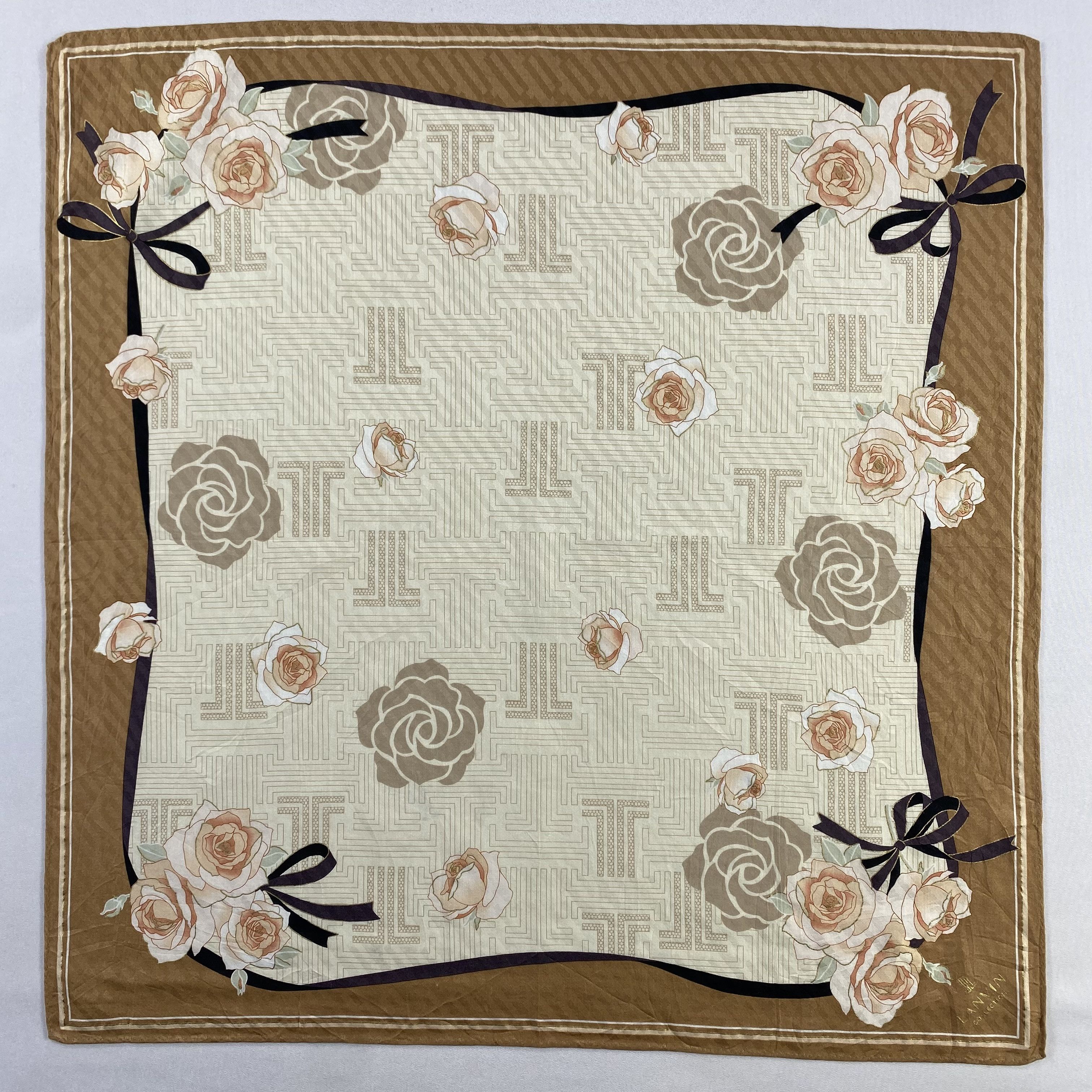Lanvin × Vintage Lanvin Handkerchief / Neckerchief / Bandana-P1492 Size ONE SIZE - 1 Thumbnail