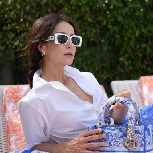 Dior Dior DIORPACIFIC S1U 95B0 Sunglasses Ivory Rectangle Frame Size ONE SIZE - 2 Thumbnail