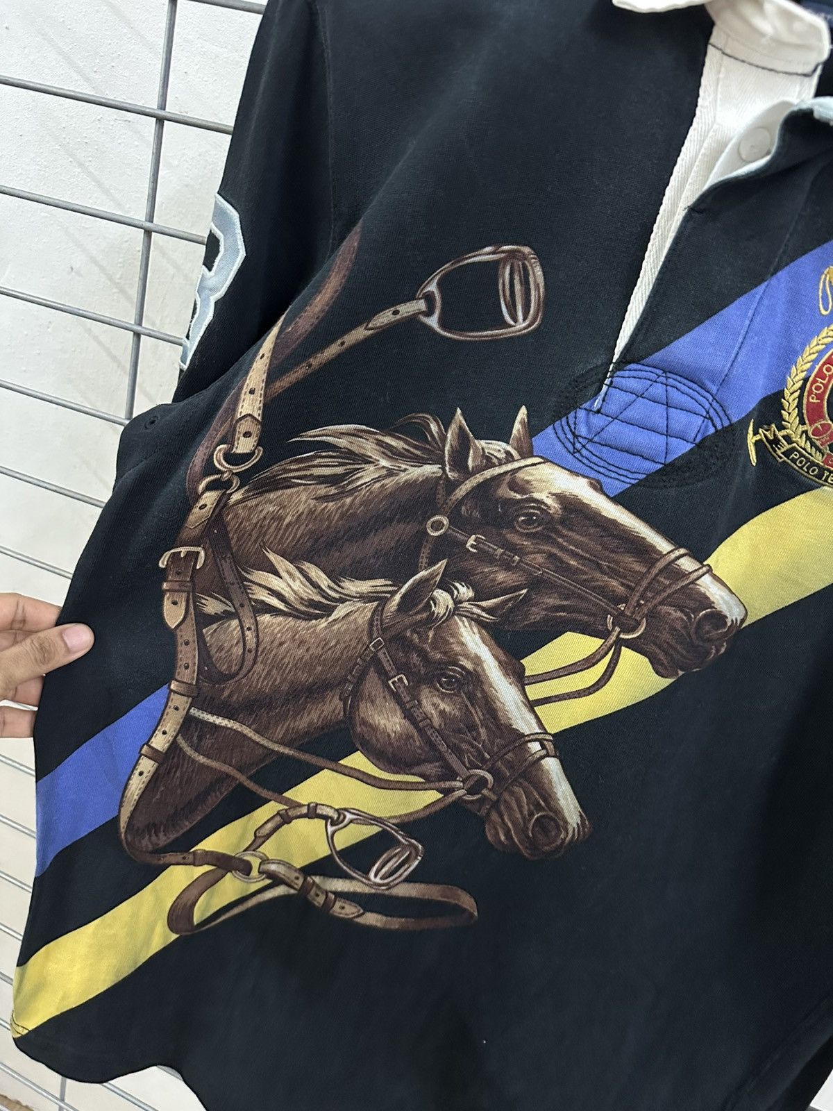 Beauty Beast × Polo Ralph Lauren × Ralph Lauren Rare Polo Ralph Lauren Mercer Club Polo Team Rugby Shirt Size US S / EU 44-46 / 1 - 7 Thumbnail