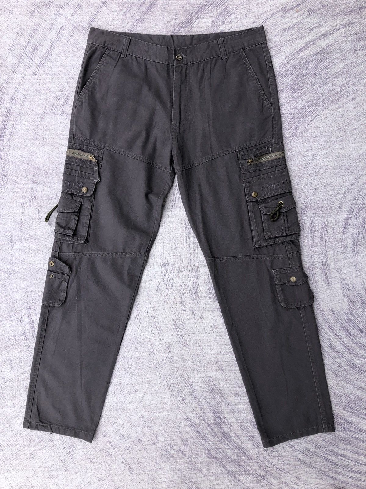 Designer × Vintage Vintage y2k Grey Military Cargo With 11 Pocket & Zip Size US 36 / EU 52 - 1 Thumbnail