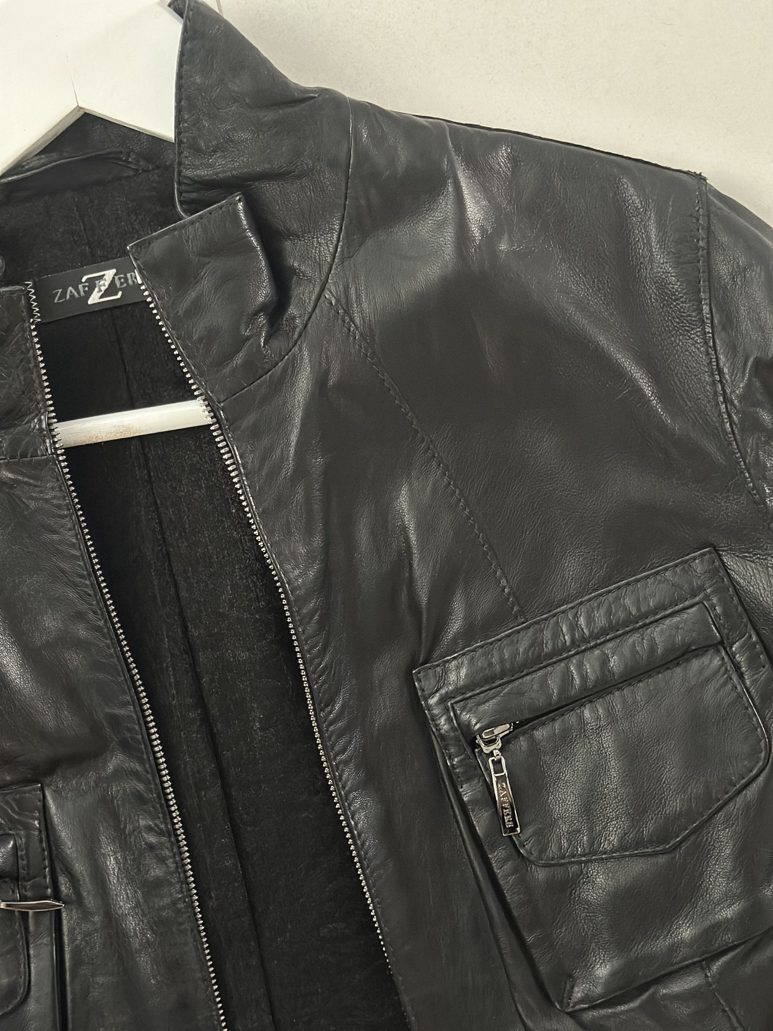 Other Women’s Leather Black Jacket ZAFFERS Size S / US 4 / IT 40 - 5 Thumbnail