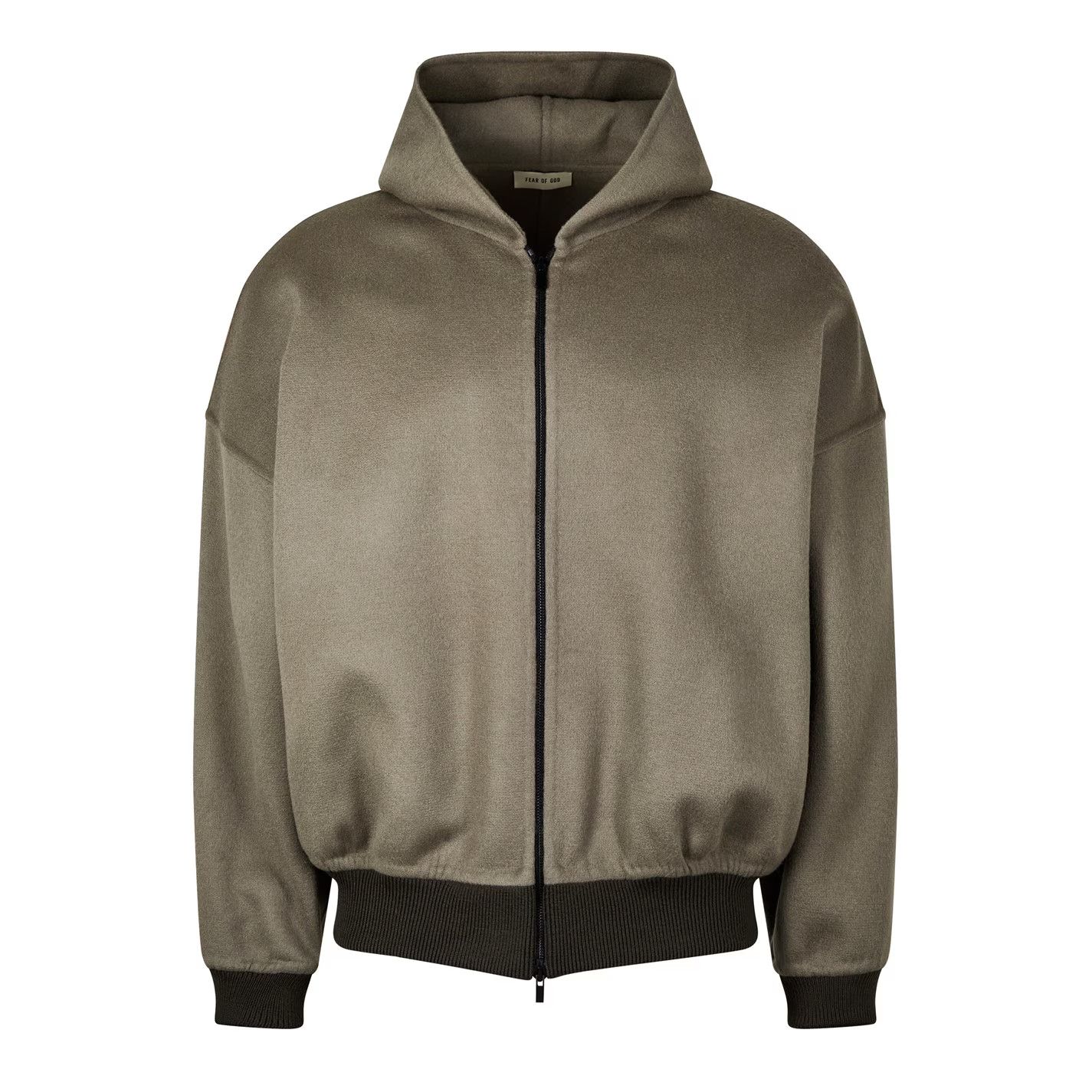 Fear of God o1g2r1mq0426 Hooded Wool Bomber Jacket in Dark Olive Size US XL / EU 56 / 4 - 5 Thumbnail