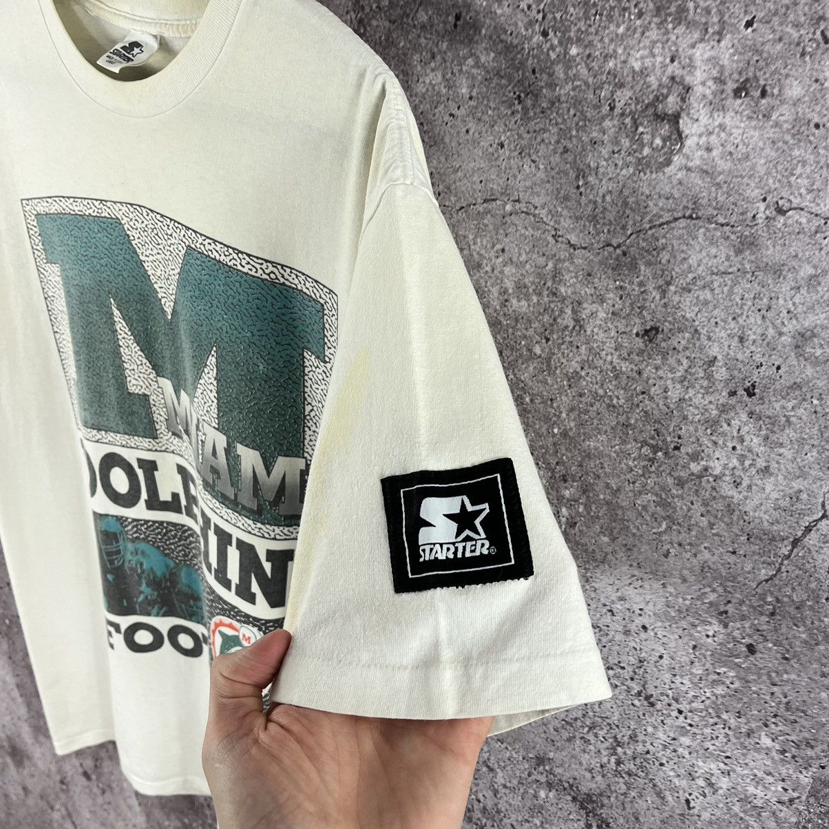 NFL × Starter × Vintage Vintage 90’s Starter Miami Dolphins T-Shirt Rare Streatwear Size US L / EU 52-54 / 3 - 8 Thumbnail