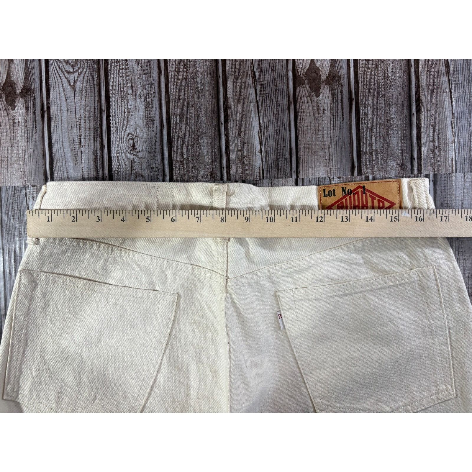 Rubato Rubato Undyed Selvedge Denim Jeans size 33 color Cream Natur Size US 33 - 7 Thumbnail