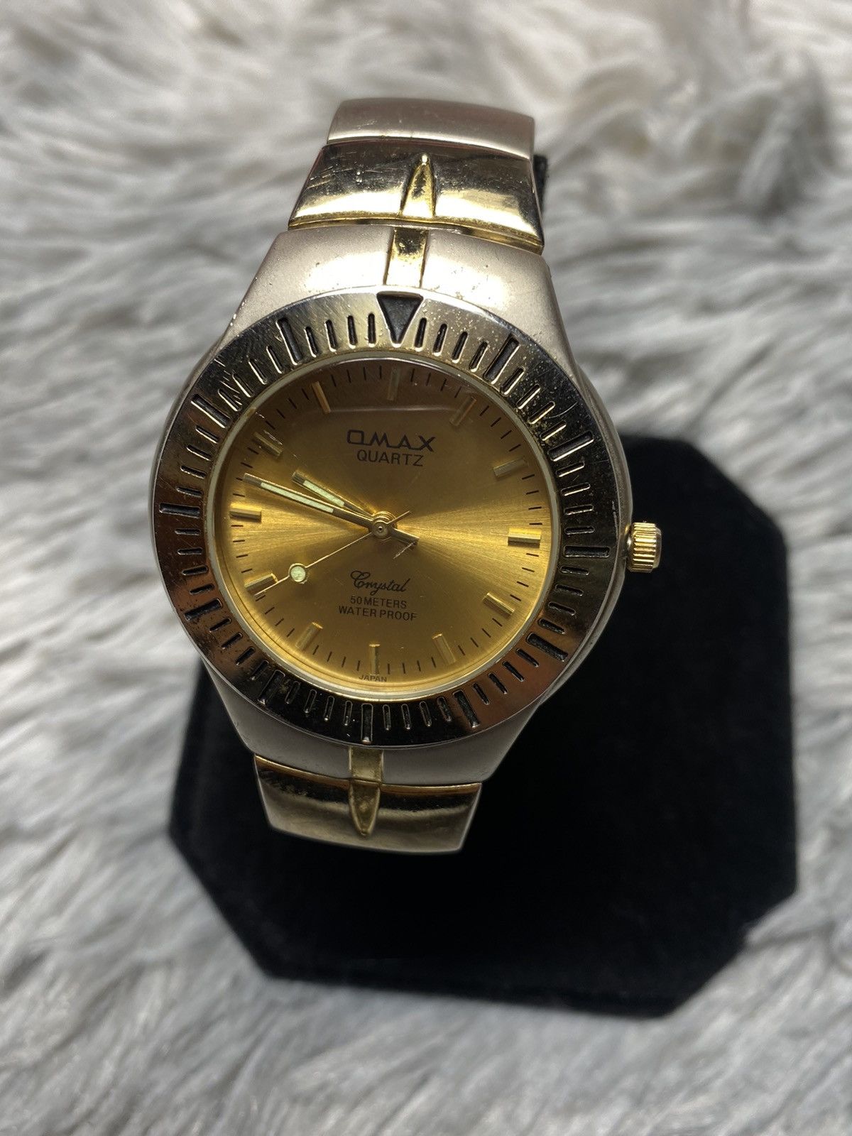 Vintage Omax Quartz Gold-Tone Waterproof Watch | Japanese Brand Size ONE SIZE - 3 Thumbnail