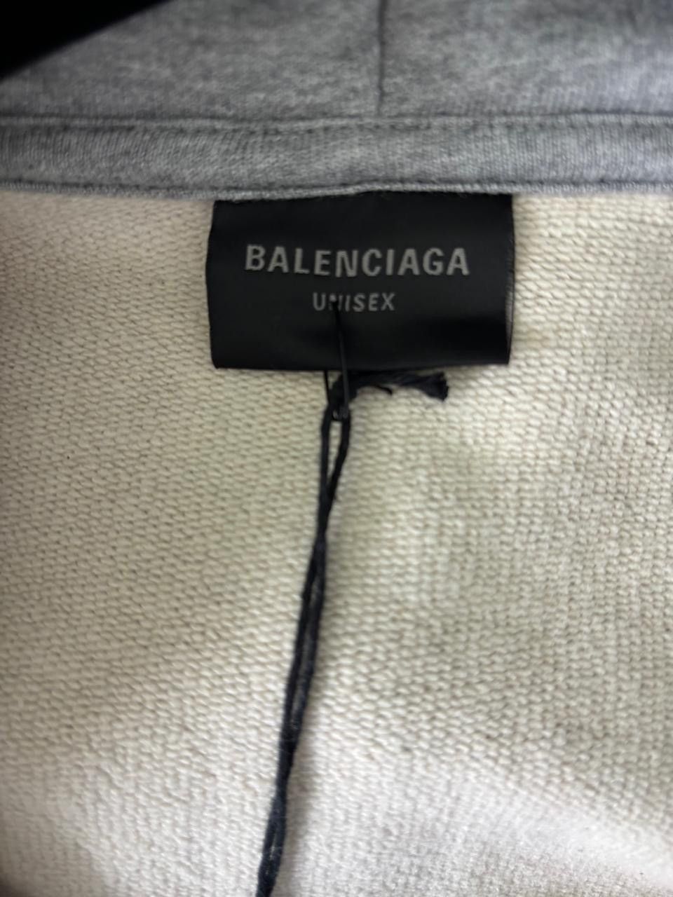 Balenciaga Balenciaga Tattoo Print Heavy Fleece Hoodie in Grey Size US M / EU 48-50 / 2 - 3 Thumbnail