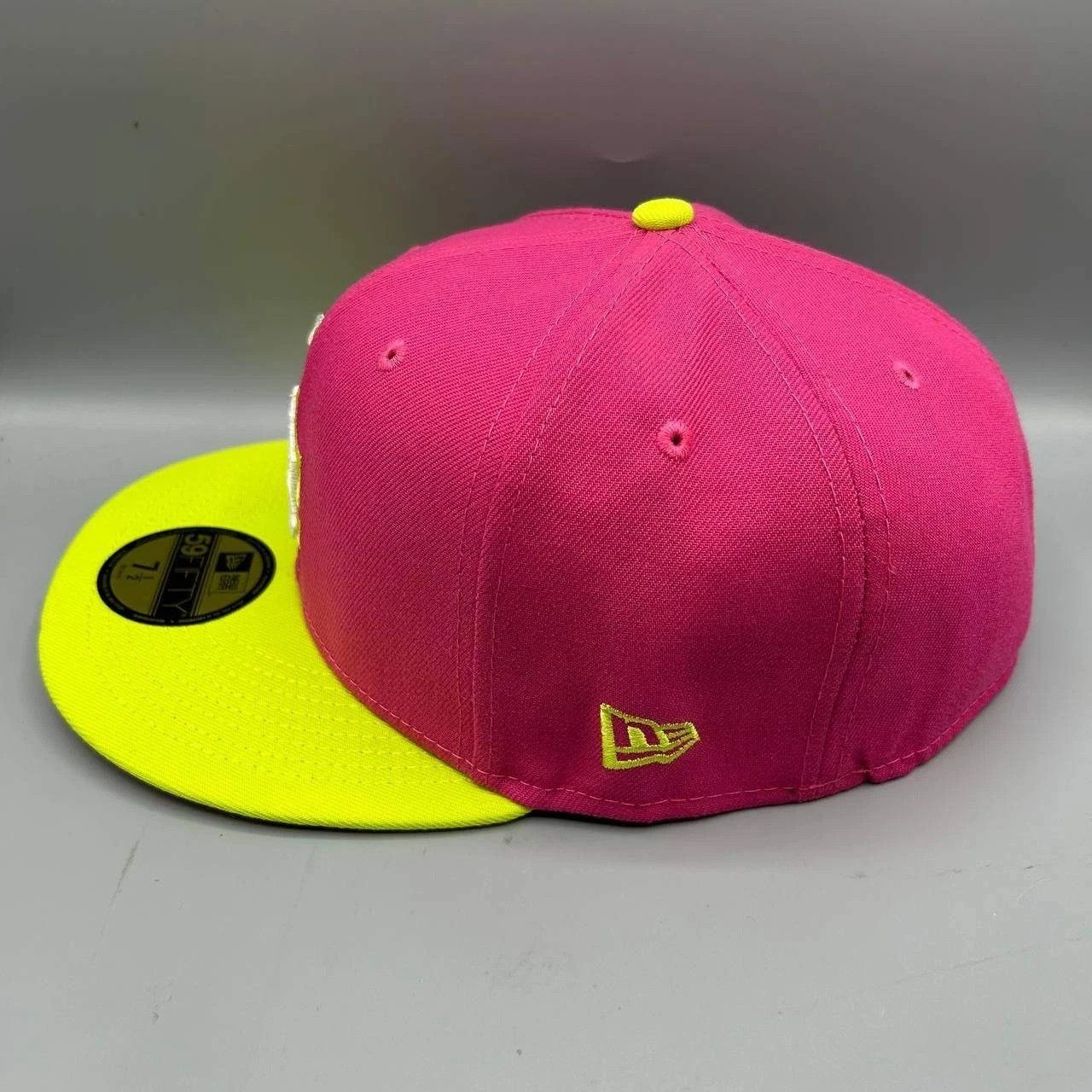 New Era Los Angeles LA Dodgers Hat Men 7 1/2 Pink MLB Fitted Cap New Size ONE SIZE - 7 Thumbnail