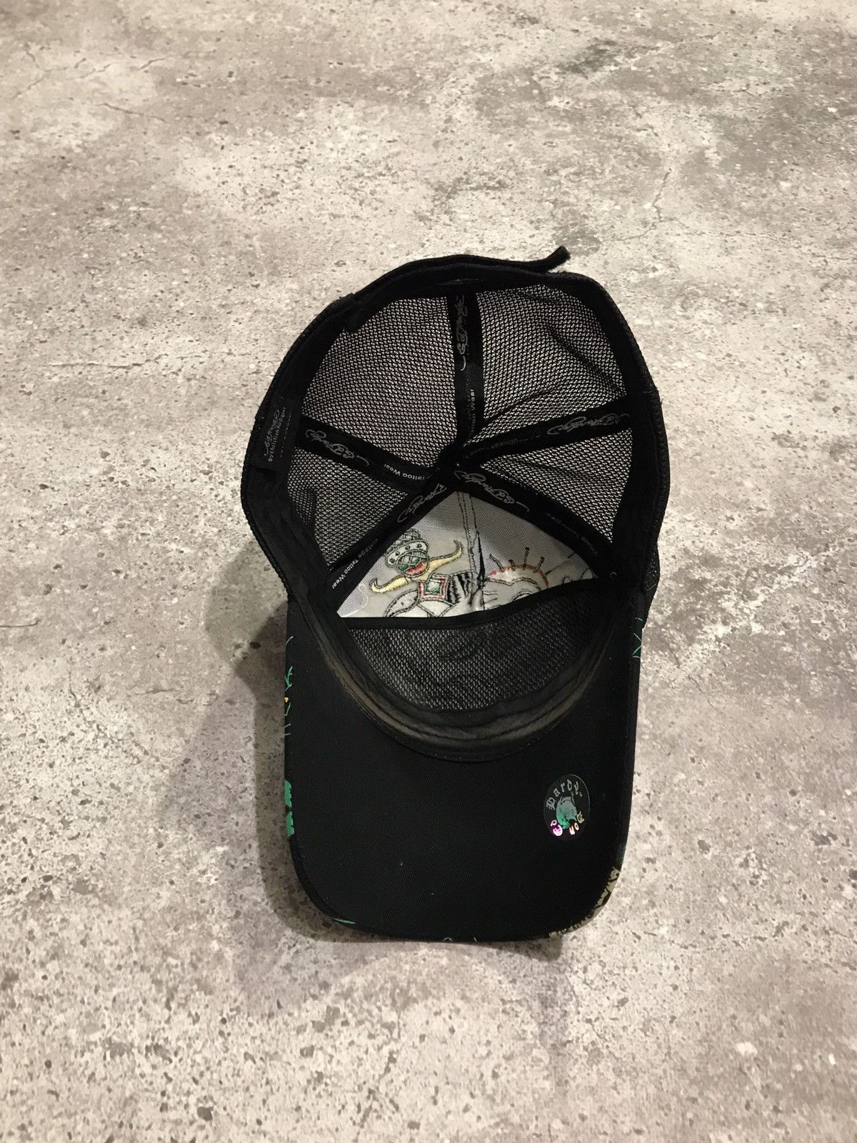 Ed Hardy × Vintage Vintage Y2K Cap Ed Hardy Embroiled Logo Black OS Size ONE SIZE - 4 Thumbnail