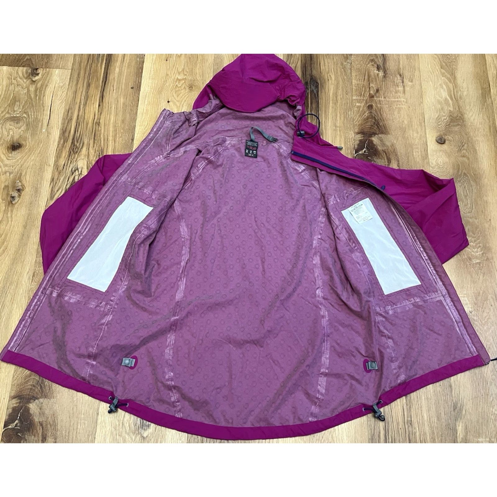 Rab RAB Jacket Pertex Shield+ Waterproof Hooded Women M Purple Rain Coat 1/4 Zip Pockets Lightweight Regular Spring Winter Size M / US 6-8 / IT 42-44 - 6 Thumbnail