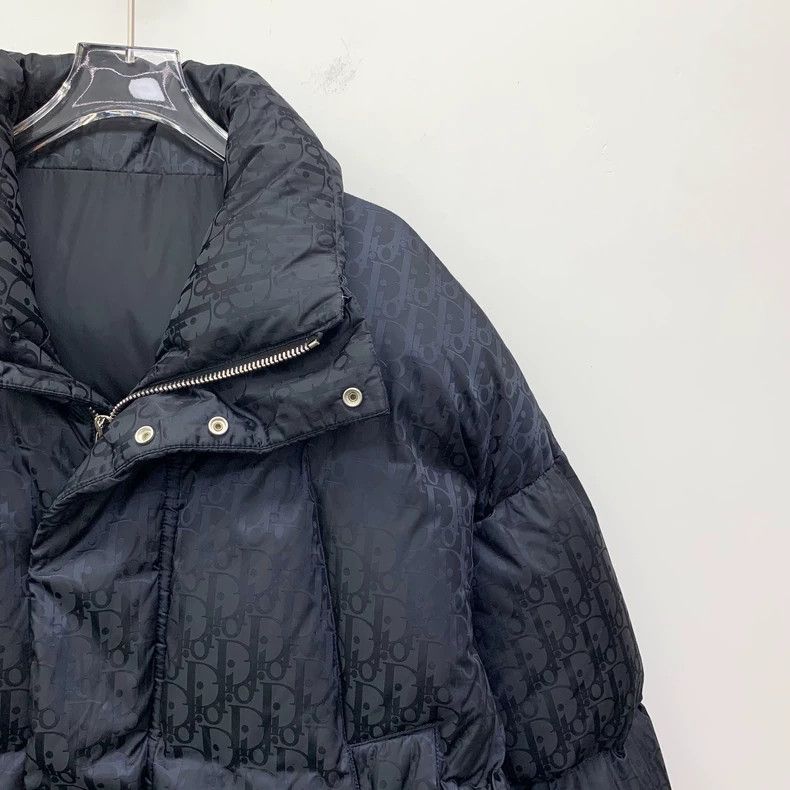Dior Dior Black logo full-print lapel long-sleeved down jacket Size US M / EU 48-50 / 2 - 3 Thumbnail