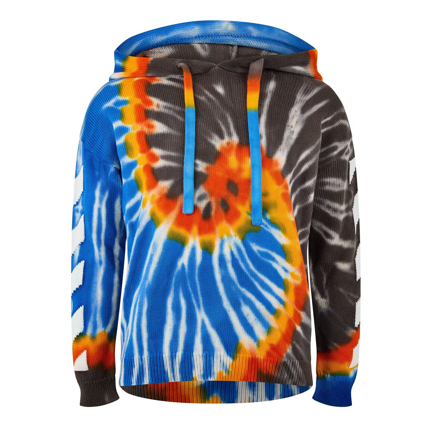 Off-White o1g2r1mq0226 Diag Tie Dye Hoodie In Multicolor Size US M / EU 48-50 / 2 - 1 Thumbnail