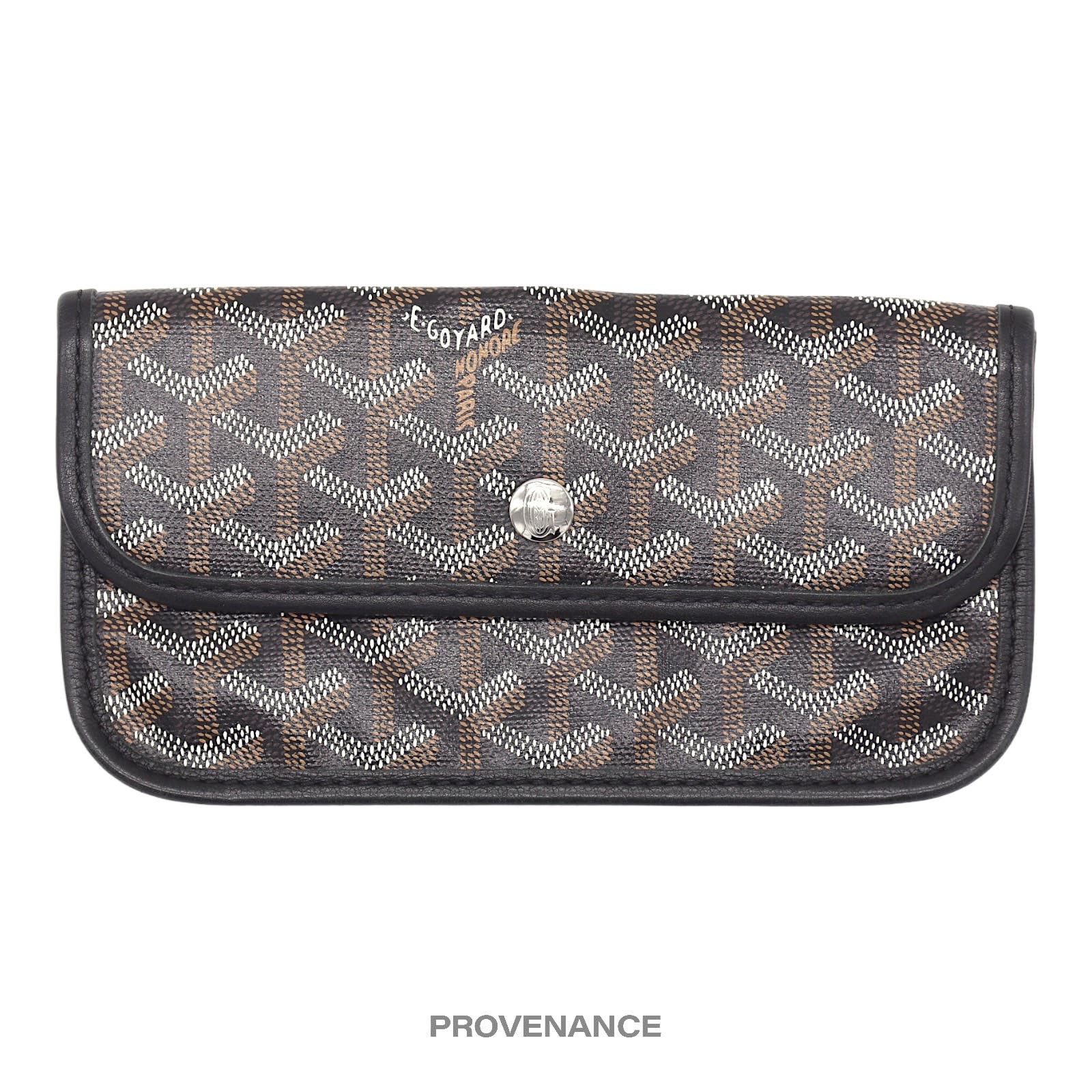 image of Goyard St. Louis Pouch Wallet - Black Goyardine, Women's
