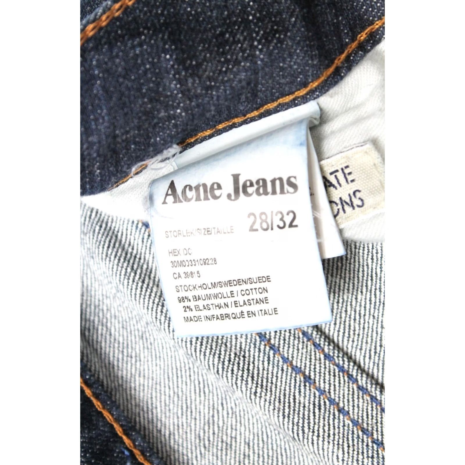 Denime Acne Jeans Hex Dc Jeans Women's Slim Fit Zip Fly Denim Blue W28/L32 Size 28" / US 6 / IT 42 - 7 Thumbnail