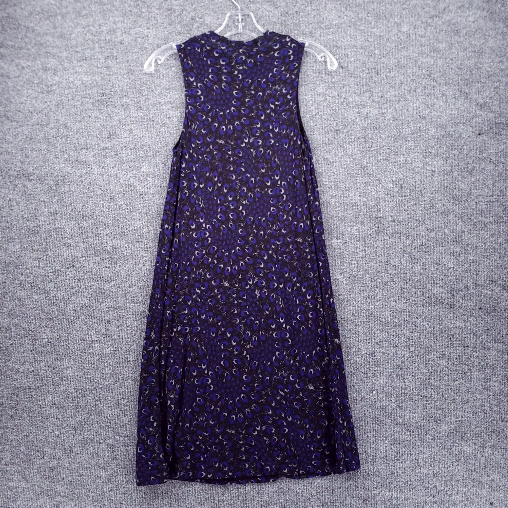 Vintage Kensie Dress Womens XS Blue Trapeze & Swing Animal Print Sleeveless Crew Neck Dress Short Size XS / US 0-2 / IT 36-38 - 2 Thumbnail