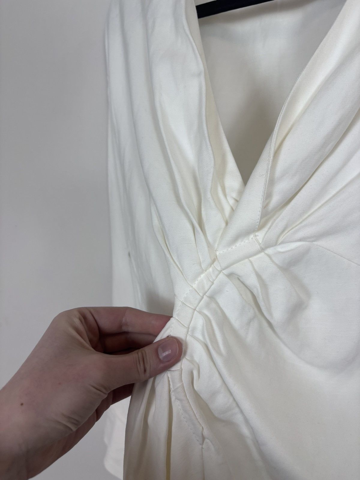 Sandro Sandro Paris NWT Ecru White Wrap Viscose Linen Mini Dress Size S / US 4 / IT 40 - 5 Thumbnail