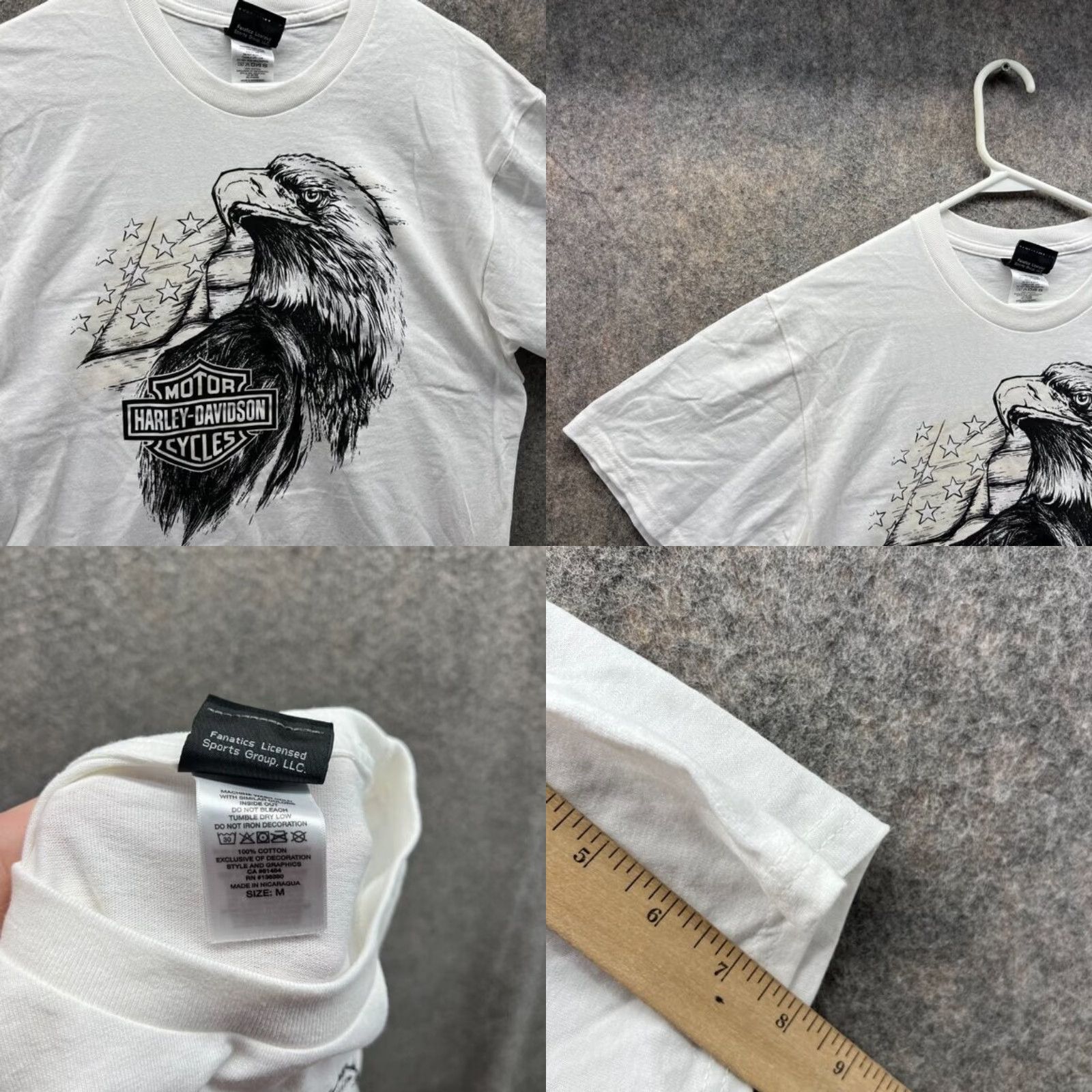 Harley Davidson Harley-Davidson Shirt Men Medium White Cotton Crew Neck Short Sleeve Logo Motorcycle 2018 T-Shirt Size US M / EU 48-50 / 2 - 8 Thumbnail