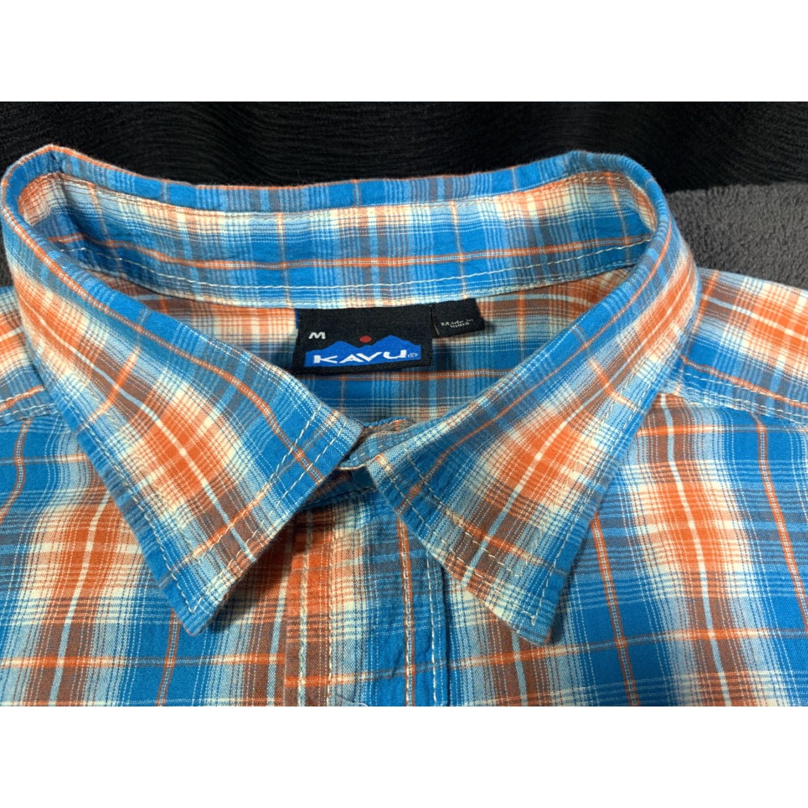 KAVU KAVU Men's Short Sleeve Button-Up Outdoor Shirt, Multicolor Plaid, Size M Size US M / EU 48-50 / 2 - 4 Thumbnail