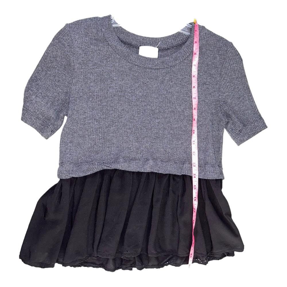 Designer Anthropologie l t.la Ribbed Blouse Bottom Ruffle S Size S / US 4 / IT 40 - 3 Thumbnail