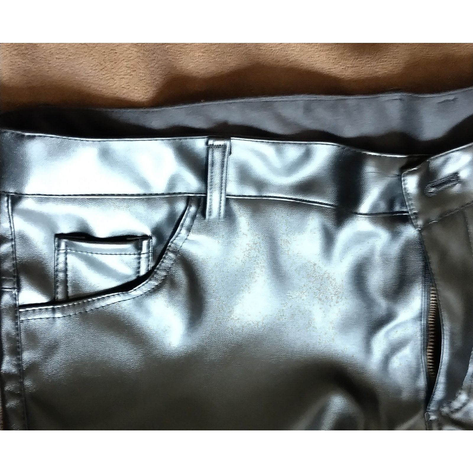 Other NIB !! MEN'S MOTORCYCLE 5 POCKET CASUAL FAUX LEATHER PANT 36 Size US 36 / EU 52 - 4 Thumbnail
