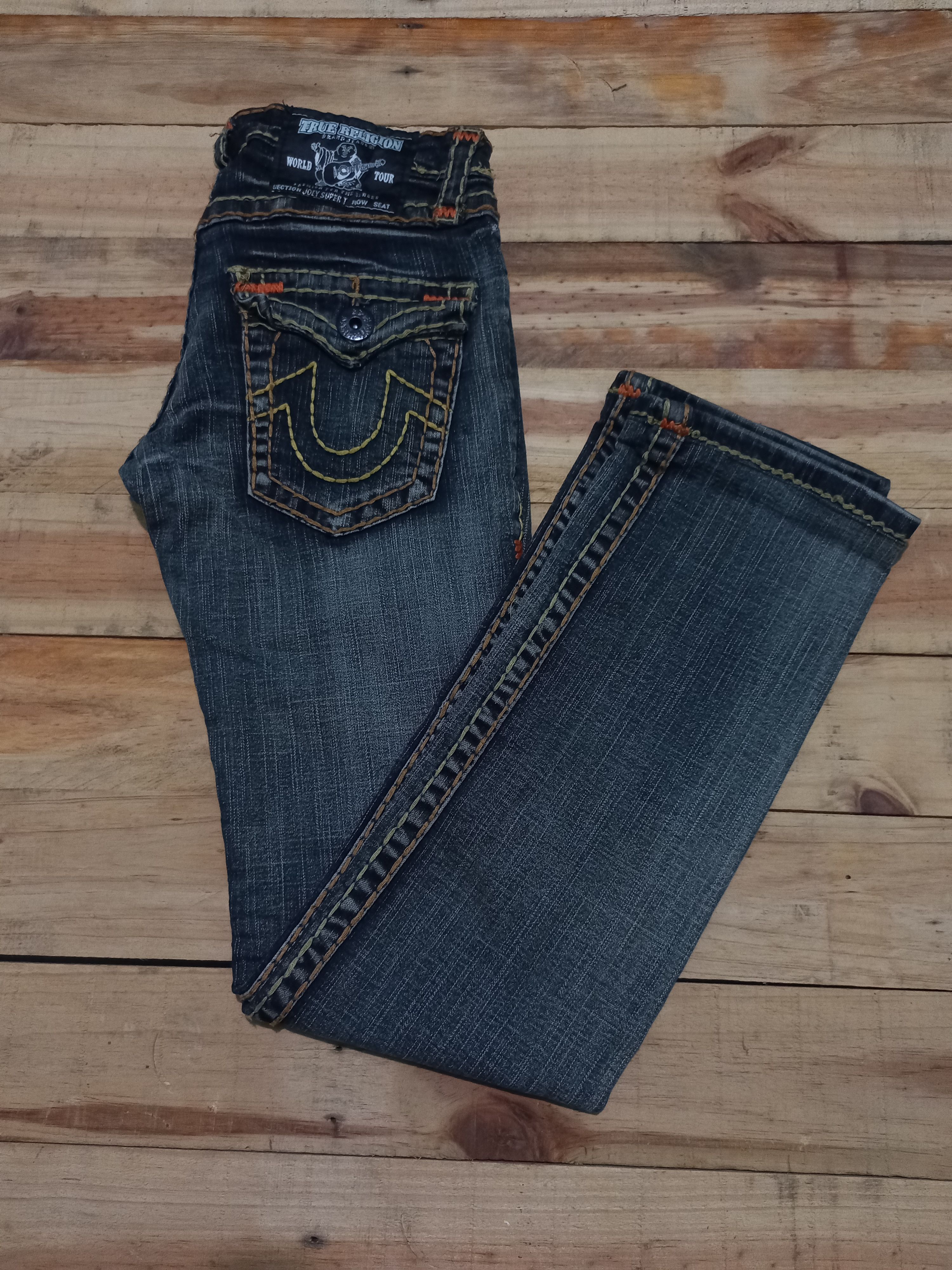 TRUE RELIGION JOEY SUPER T JEANS BLACK TAB