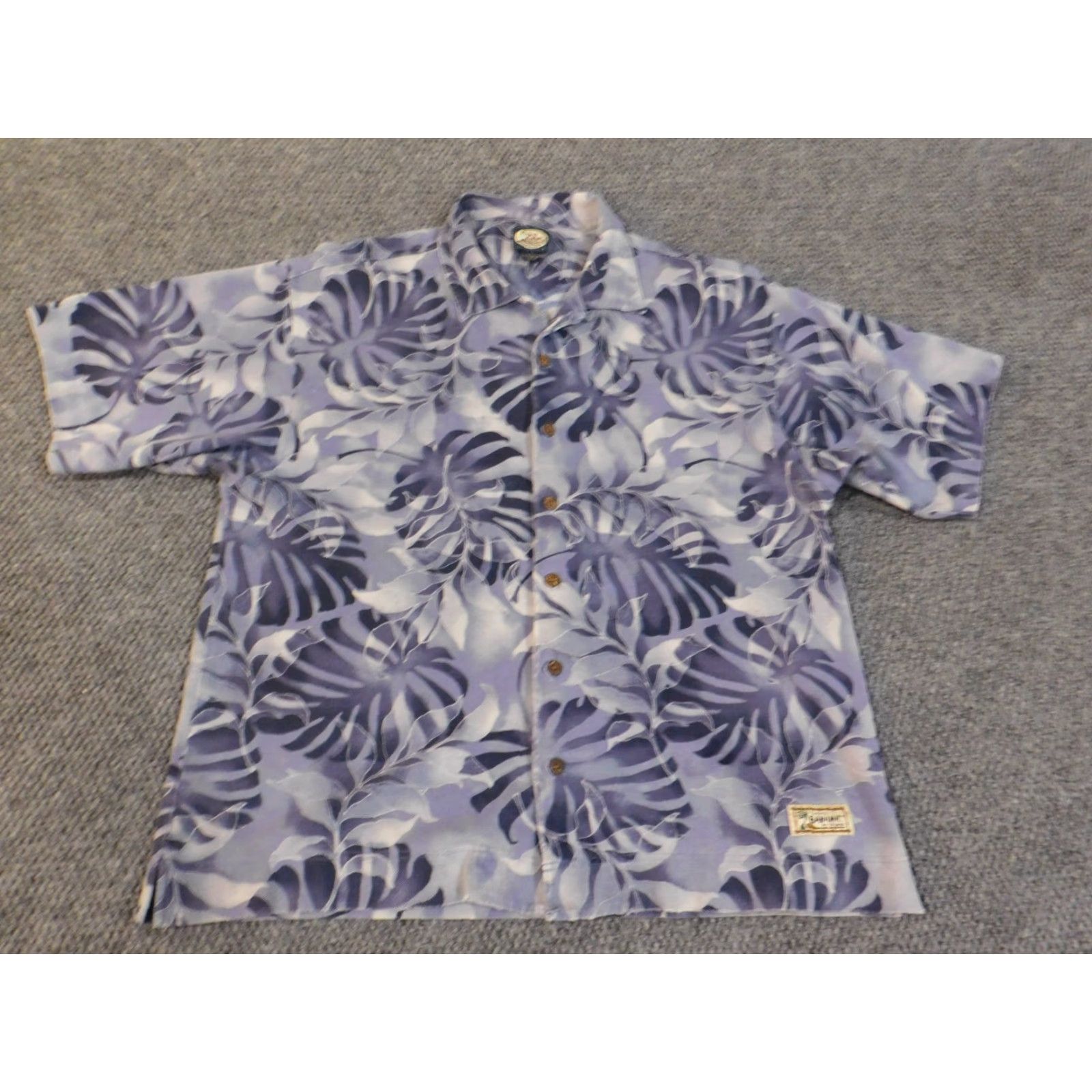 Tommy Bahama Tommy Bahama Shirt L Purple Floral Hawaiian Button-Up Casual Island Vintage Men's Size US L / EU 52-54 / 3 - 4 Thumbnail