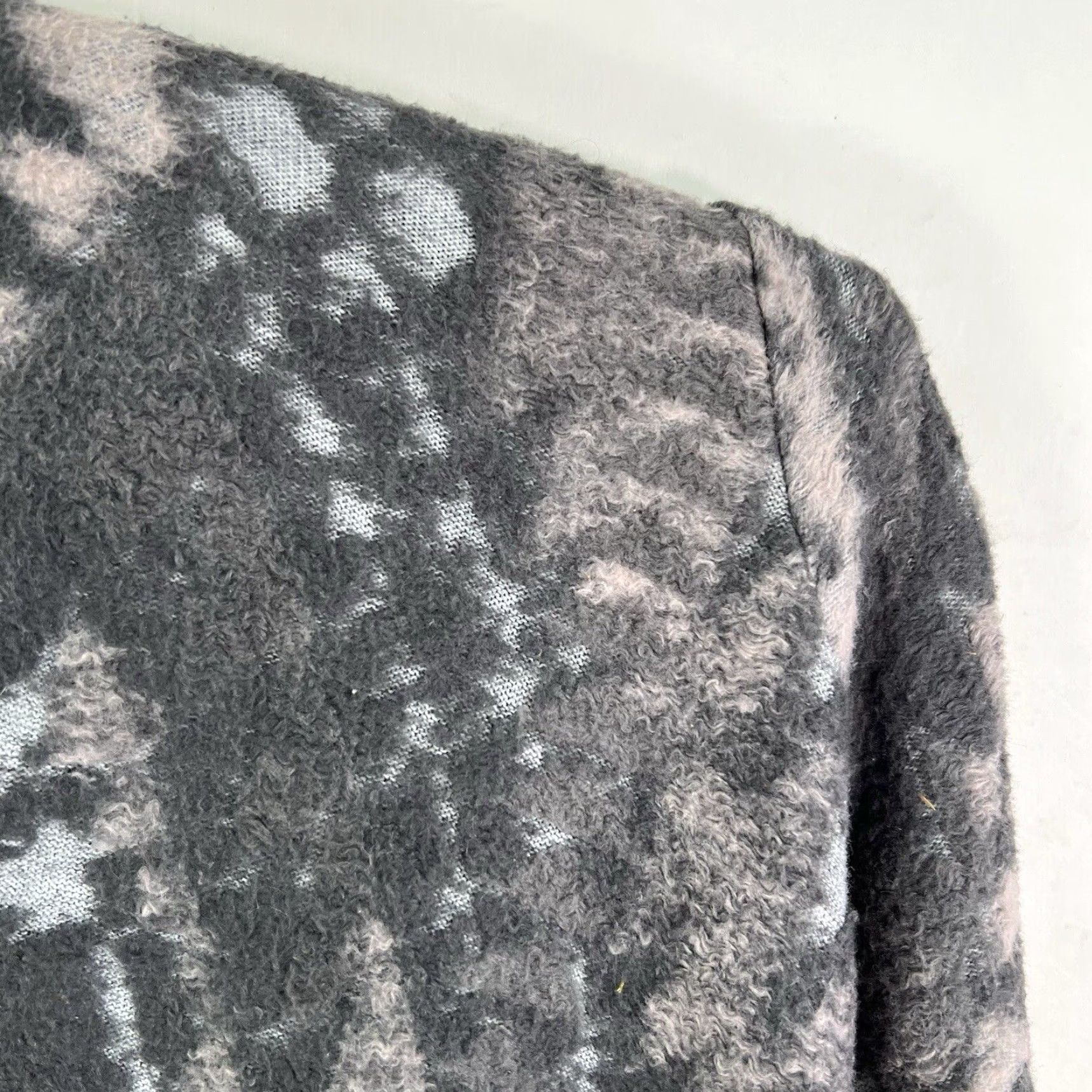 Lucky Brand Lucky Brand Cardigan Shirt Womens M Gray Open Fringe Geometric Southwest Bohemian Aztec Western 90s? (Note: exclude new info) Size M / US 6-8 / IT 42-44 - 2 Thumbnail